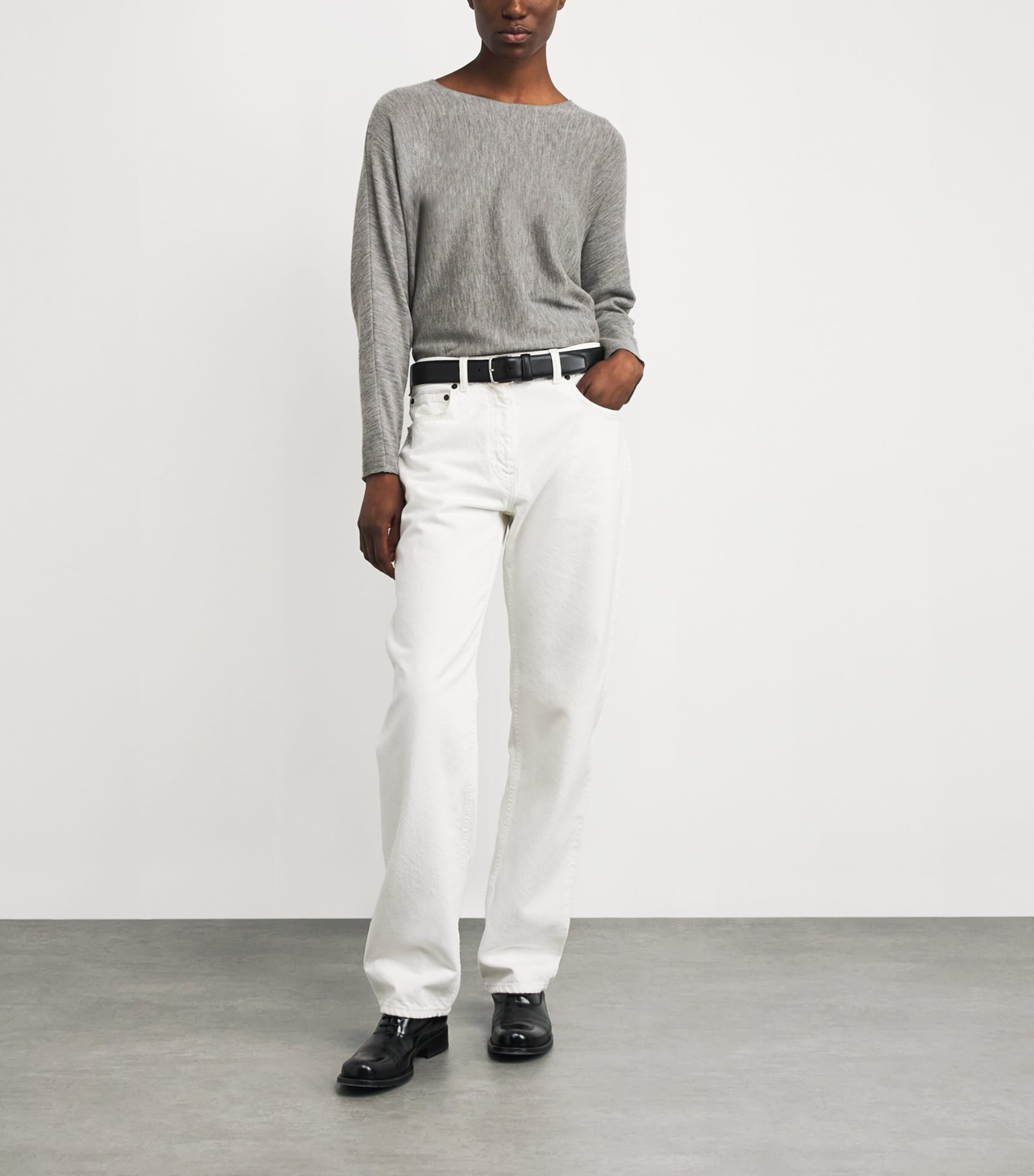 Semir Cashmere Oversized Sweater GREY MELANGE Image 2