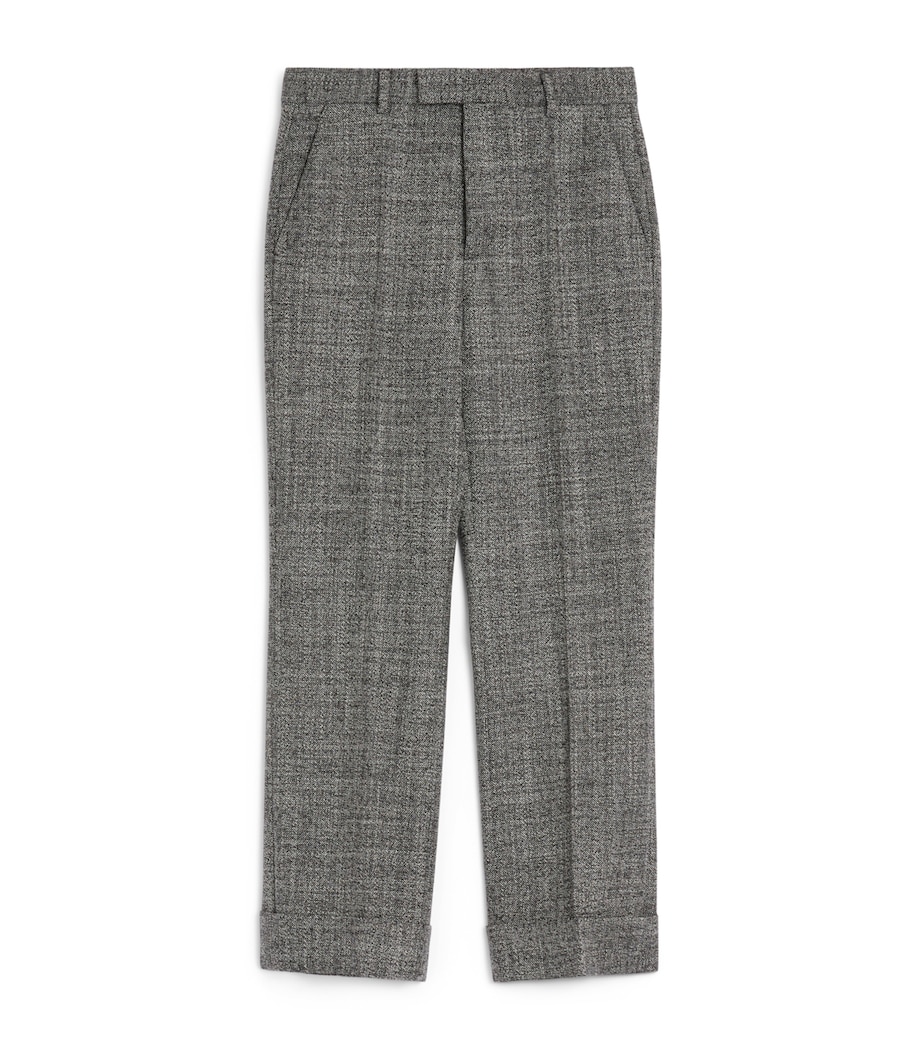 Virgin Wool Pleated Trousers A01 Image 1