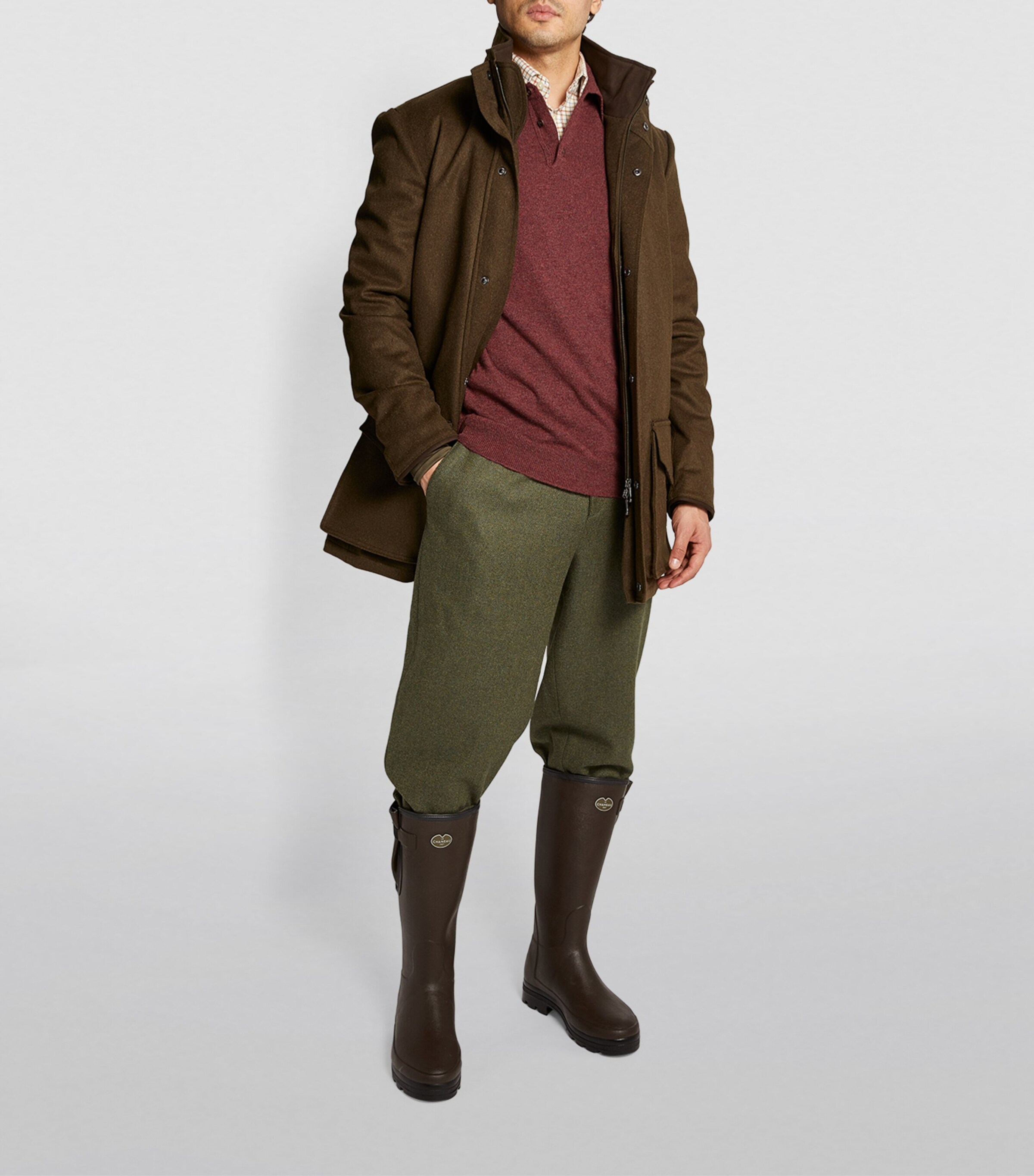 Neoprene-Lined Vierzonord Wellington Boots MARRON FONCÉ 0101 Image 10