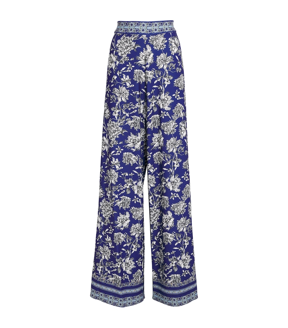 Athena Floral Wide-Leg Trousers I458 - FOREVERMORE Image 1