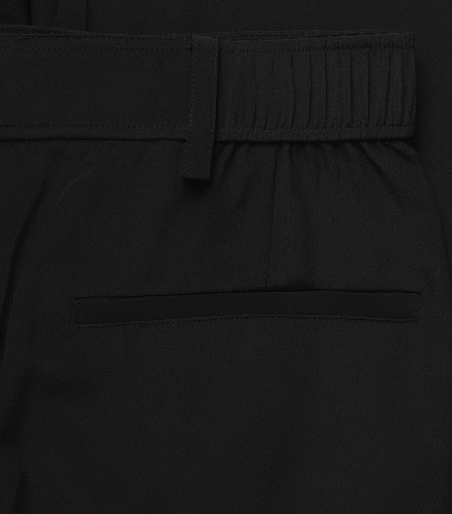 Crepe de Soie Silk Tarn Trousers BLACK Image 5