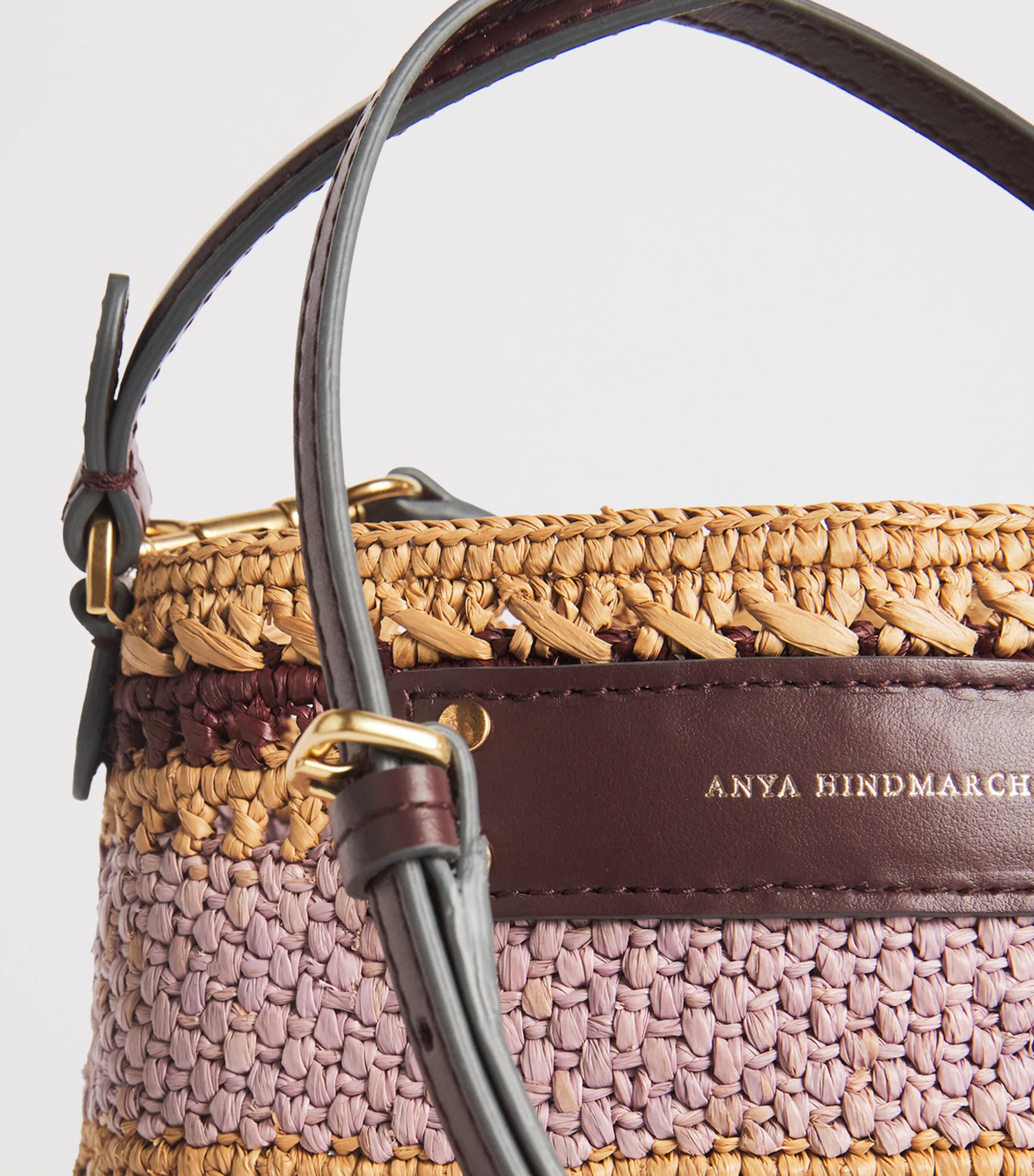 Anya Hindmarch Raffia Stripe Cross-Body Bag Iris Image 6