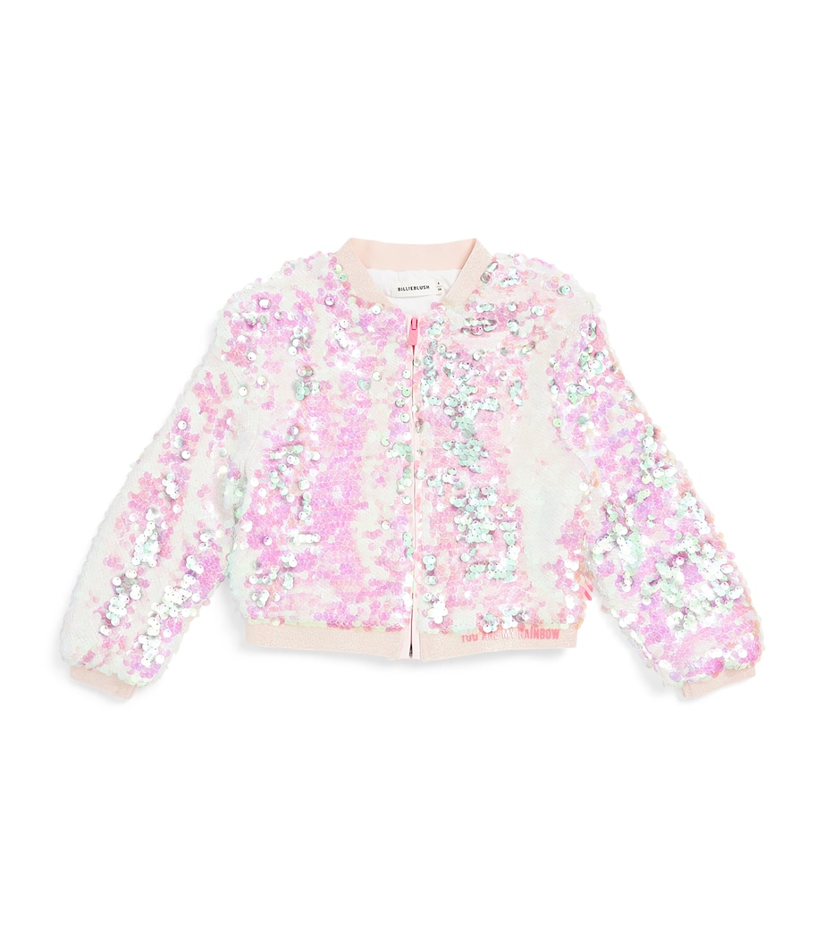 Sequin Bomber Jacket (4-12 Years) 111WHITE Image 1