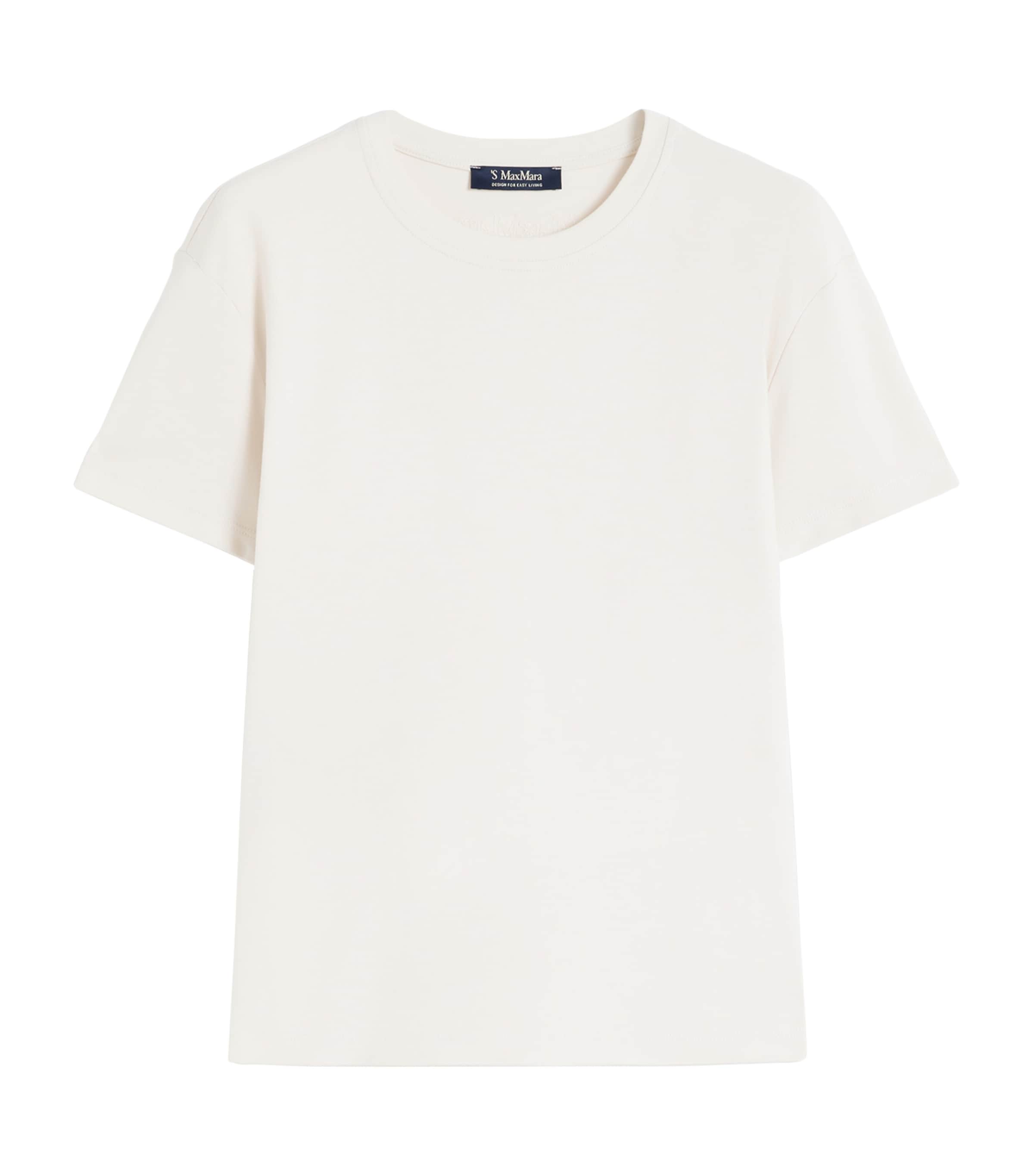 Cotton Embroidered Logo T-Shirt SAND Image 1