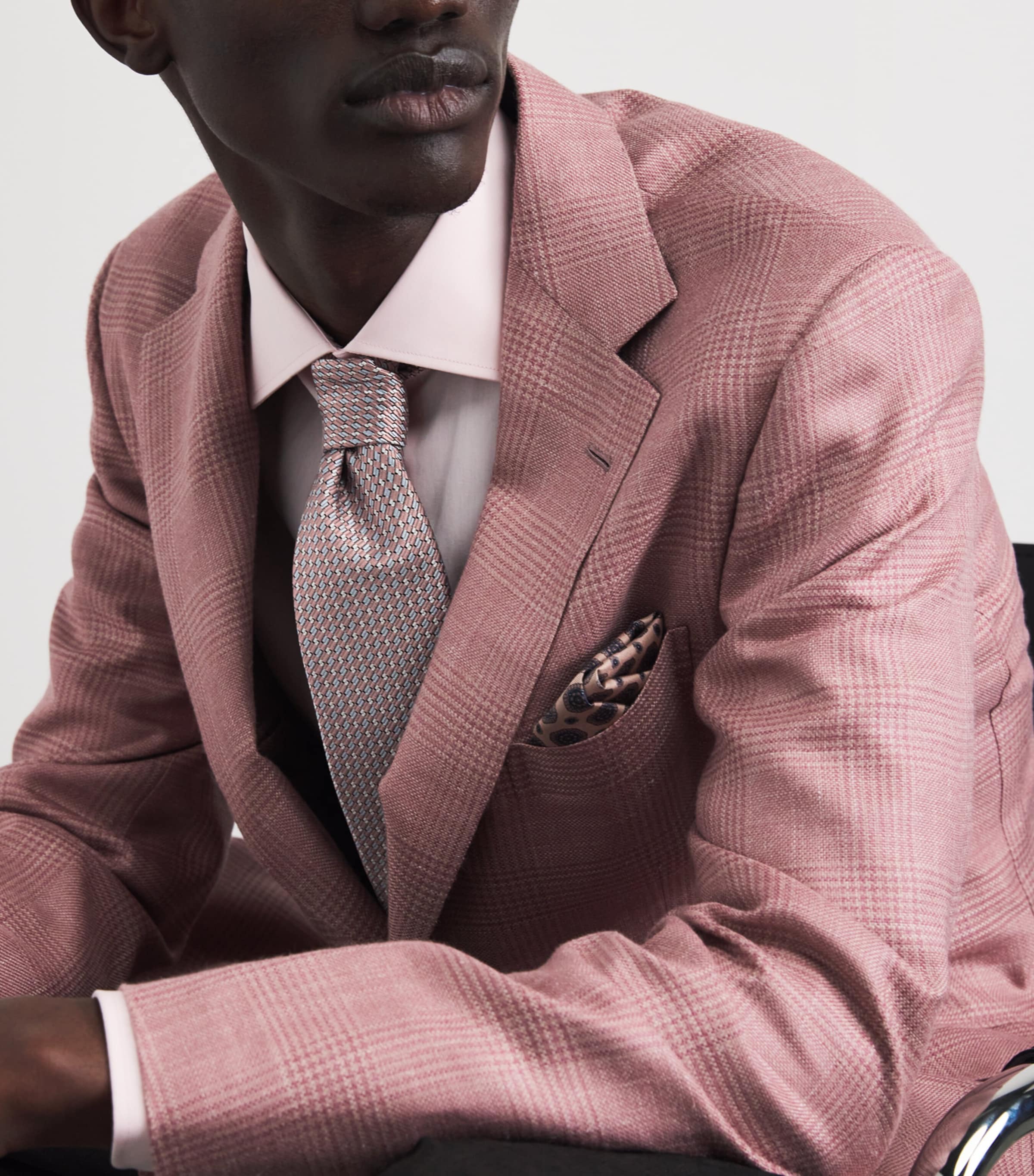 Silk Geometric-Jacquard Tie 7514 Image 2