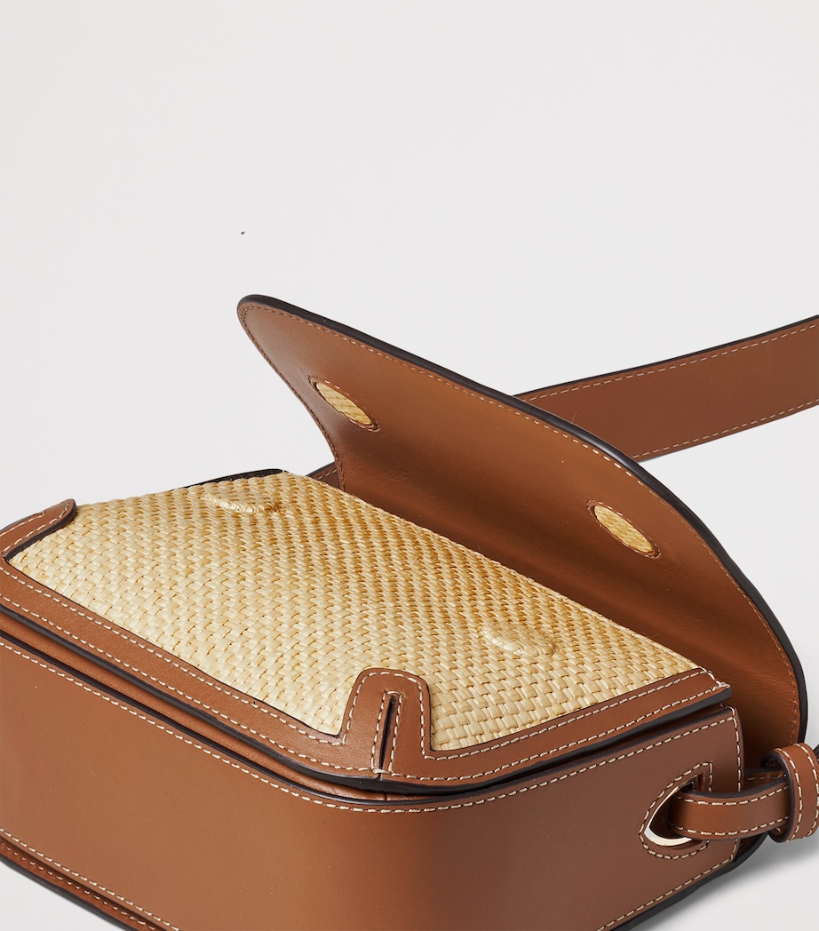 Raffia Leather Resort Cross-Body Bag NEUTRAL Image 6