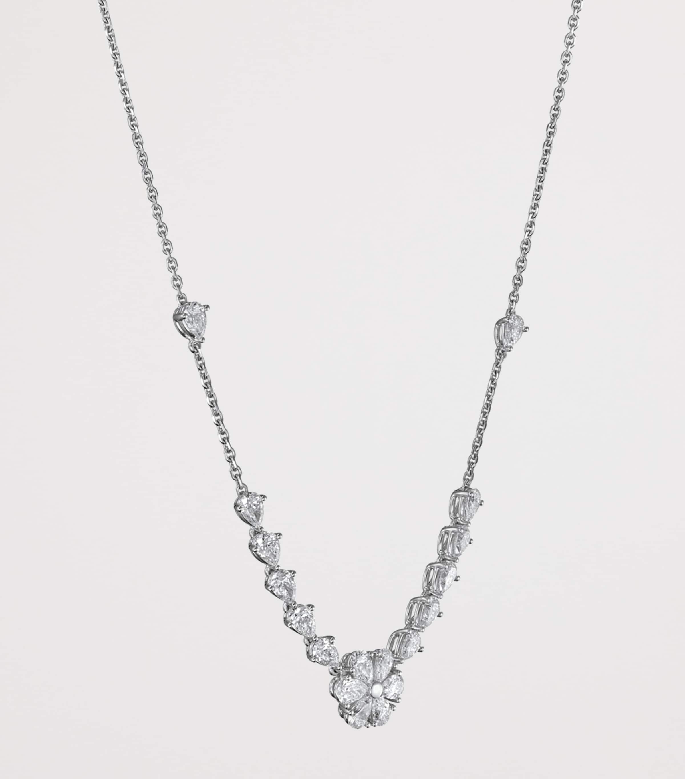 White Gold and Diamond L'Heure du Diamant Necklace 18K WHITE GOLD Image 3