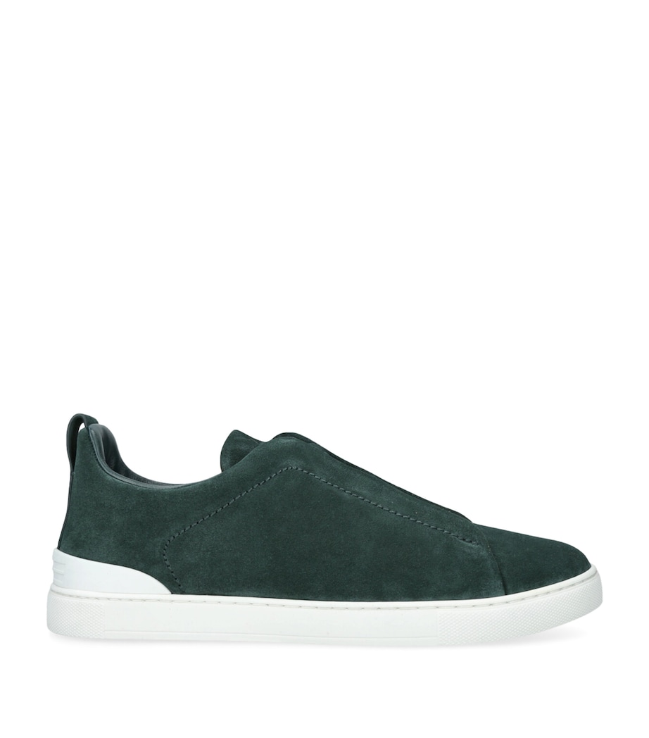 Suede Triple Stitch Sneakers TEAL Image 1