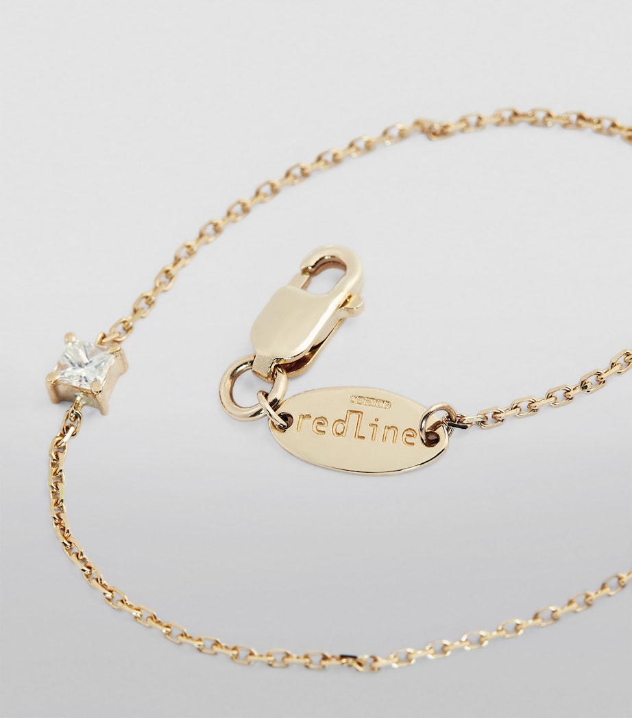 Yellow Gold and Diamond Princesse Bracelet YG RED THREAD Image 5