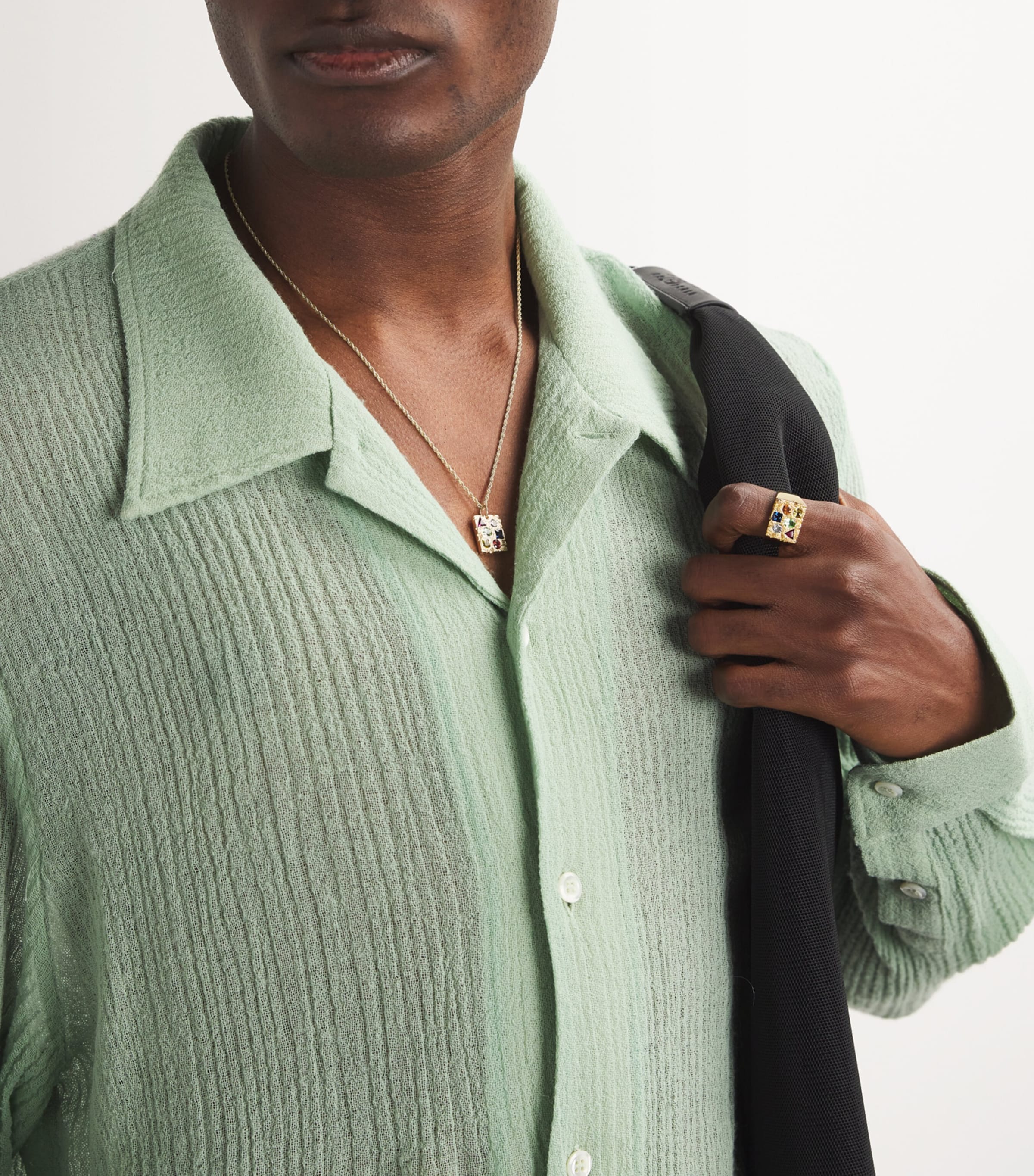 Gold and Sapphire Cottage Rose Garden Signet Ring GOLD (375) Image 5