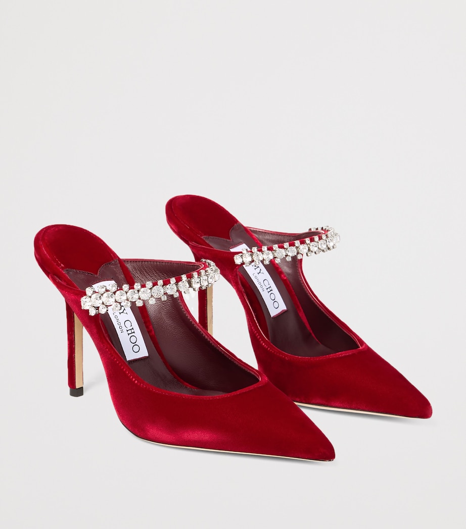 Bing 100 Velvet Mules RUBY RED Image 2
