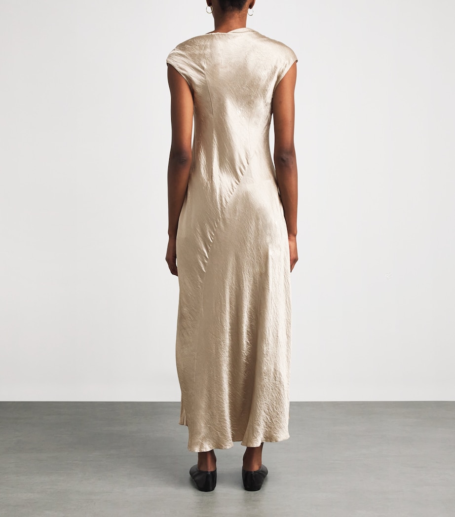 Satin Luster Maxi Dress C17 CHAMPAGNE Image 3
