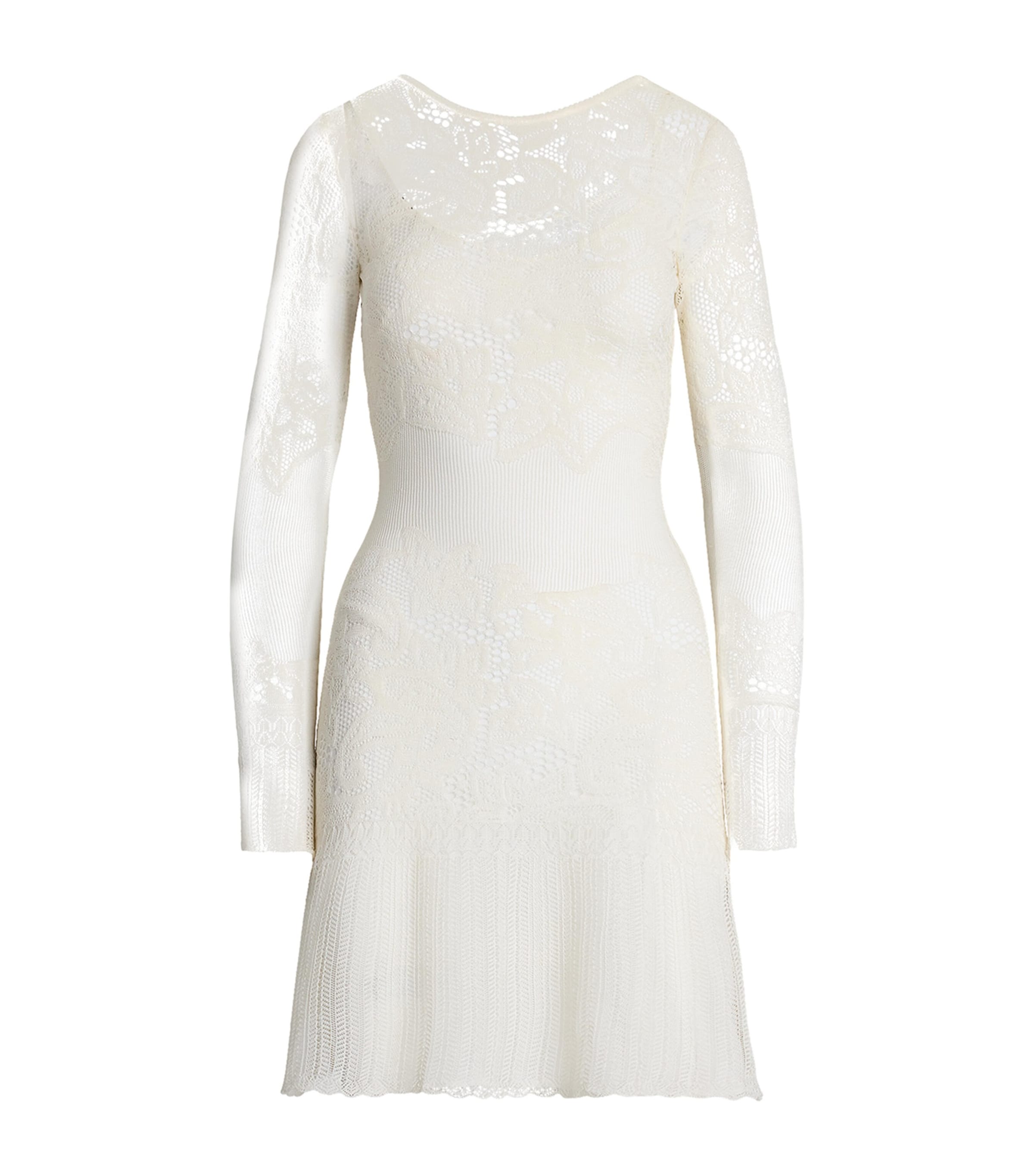 Ralph Lauren Mulberry Silk Mini Dress In White