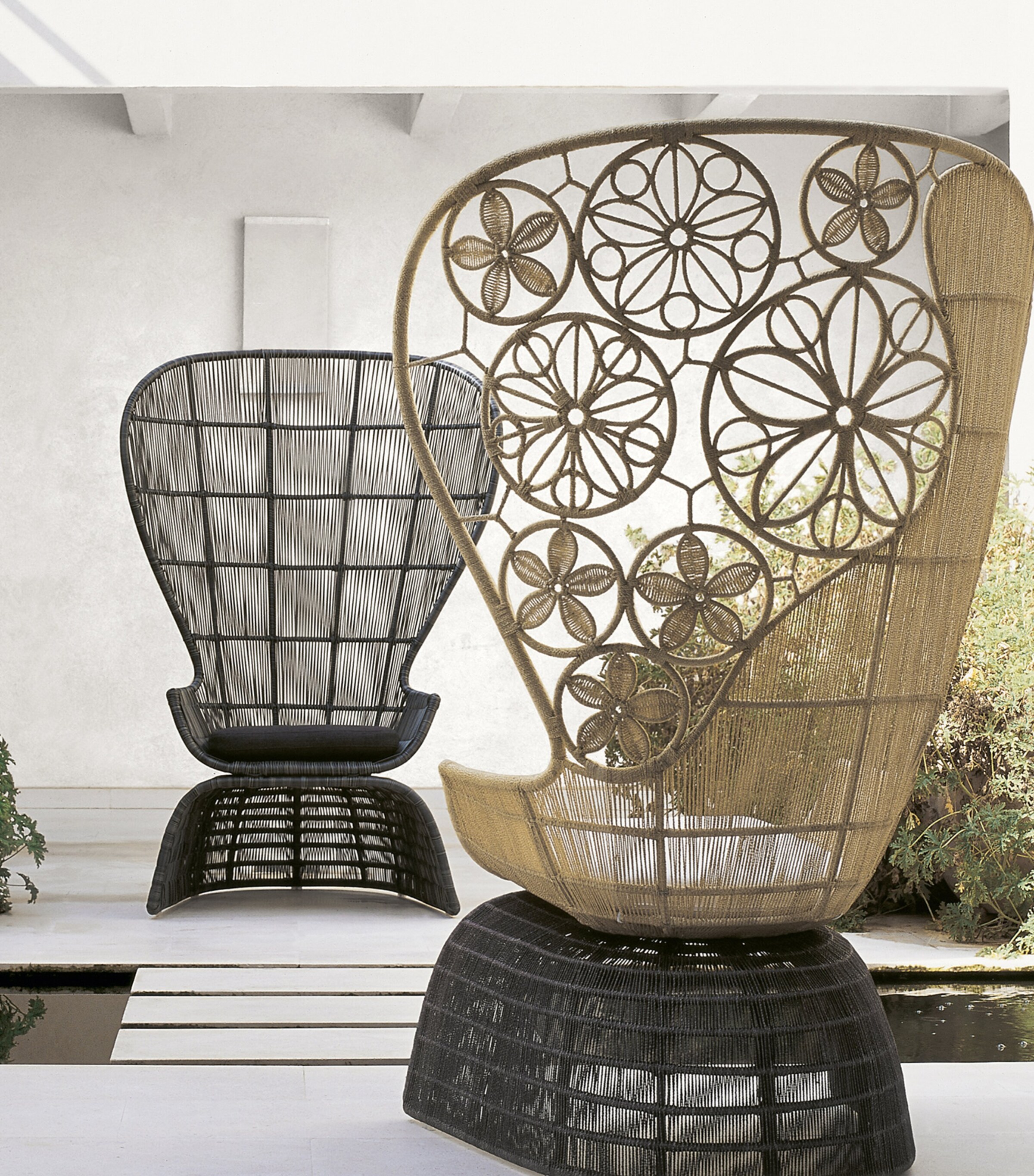 Crinoline Outdoor Armchair BROWN Image 2