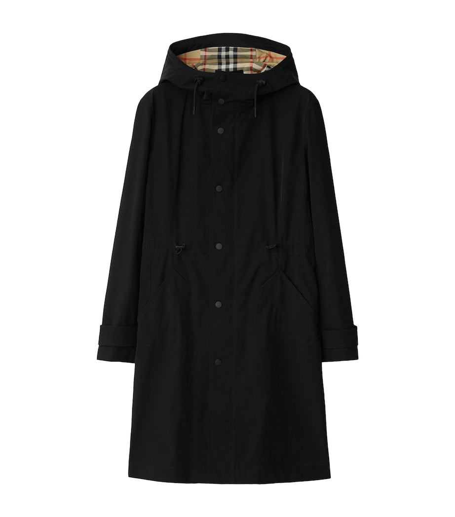 Nylon-Cotton Parka Jacket BLACK Image 1
