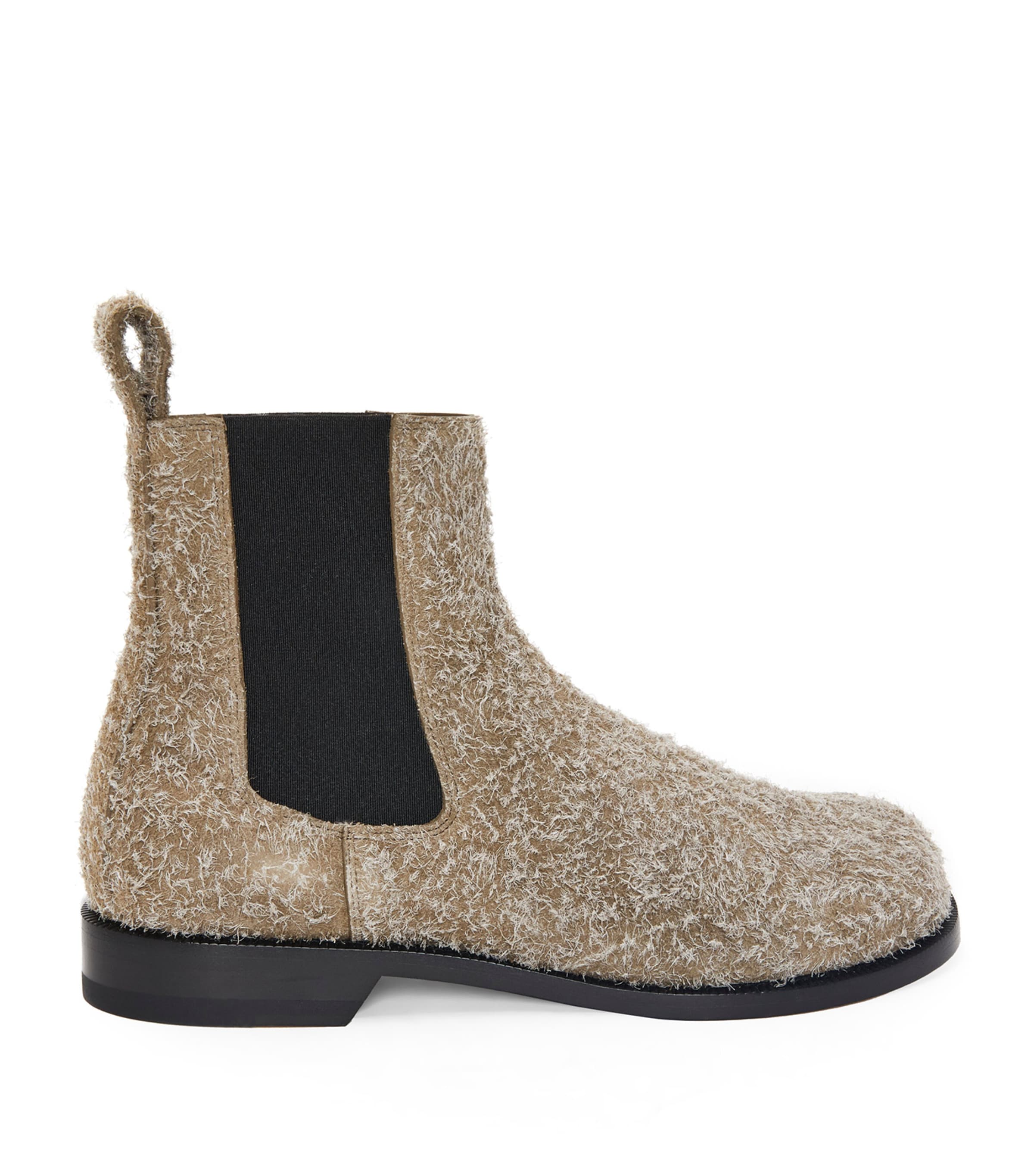 LOEWE BRUSHED SUEDE CAMPO CHELSEA BOOTS 