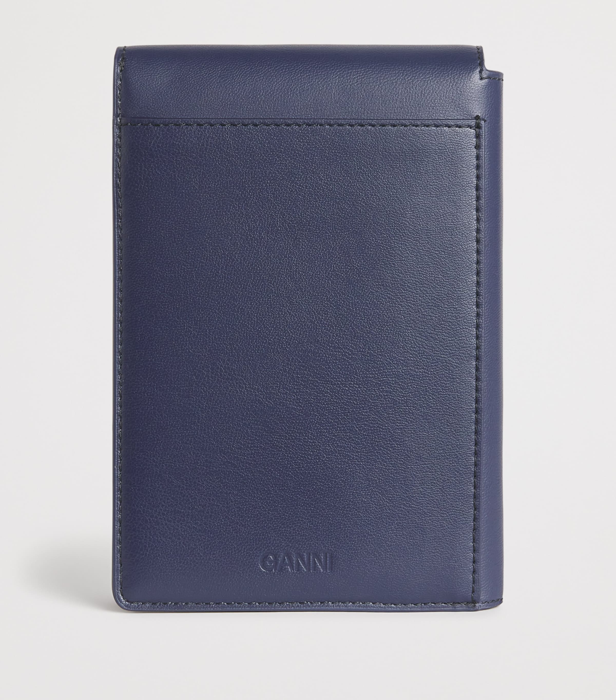 Recycled Leather Bear Travel Wallet 096 BLACK/IRIS Image 3