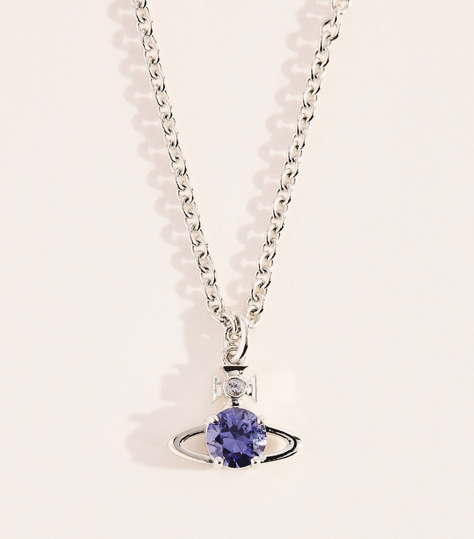 Vivienne Westwood Reina Pendant Necklace Plat/lavender Image 1