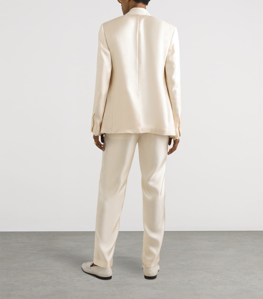 x Martini Silk Shirt A3791-BEIGE Image 5