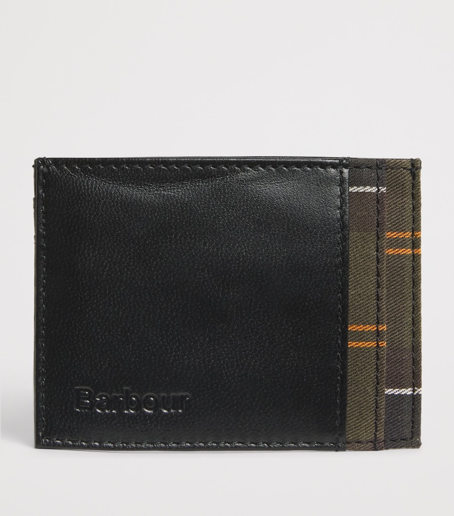 Barbour Leather Tartan-Detail Wallet and Card Holder Gift Set Black/classic Tartan Image 2