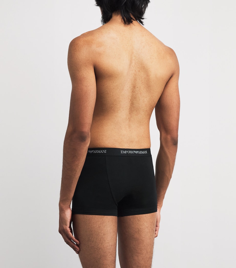 Stretch-Cotton Logo Trunks (Pack Of 3) MC061 BLACK Image 3