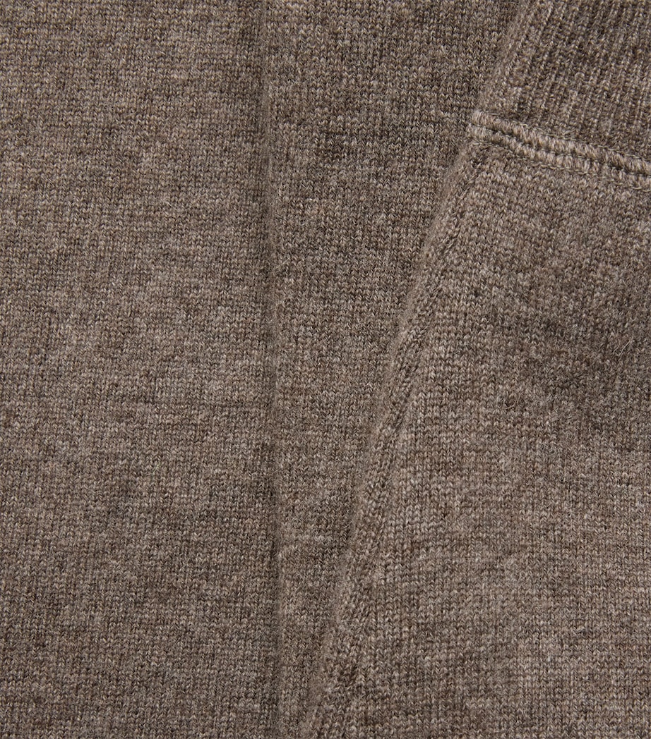 Studio Nicholson Mens Wool-Cashmere Cope Knitted Hoodie Mouse Image 6