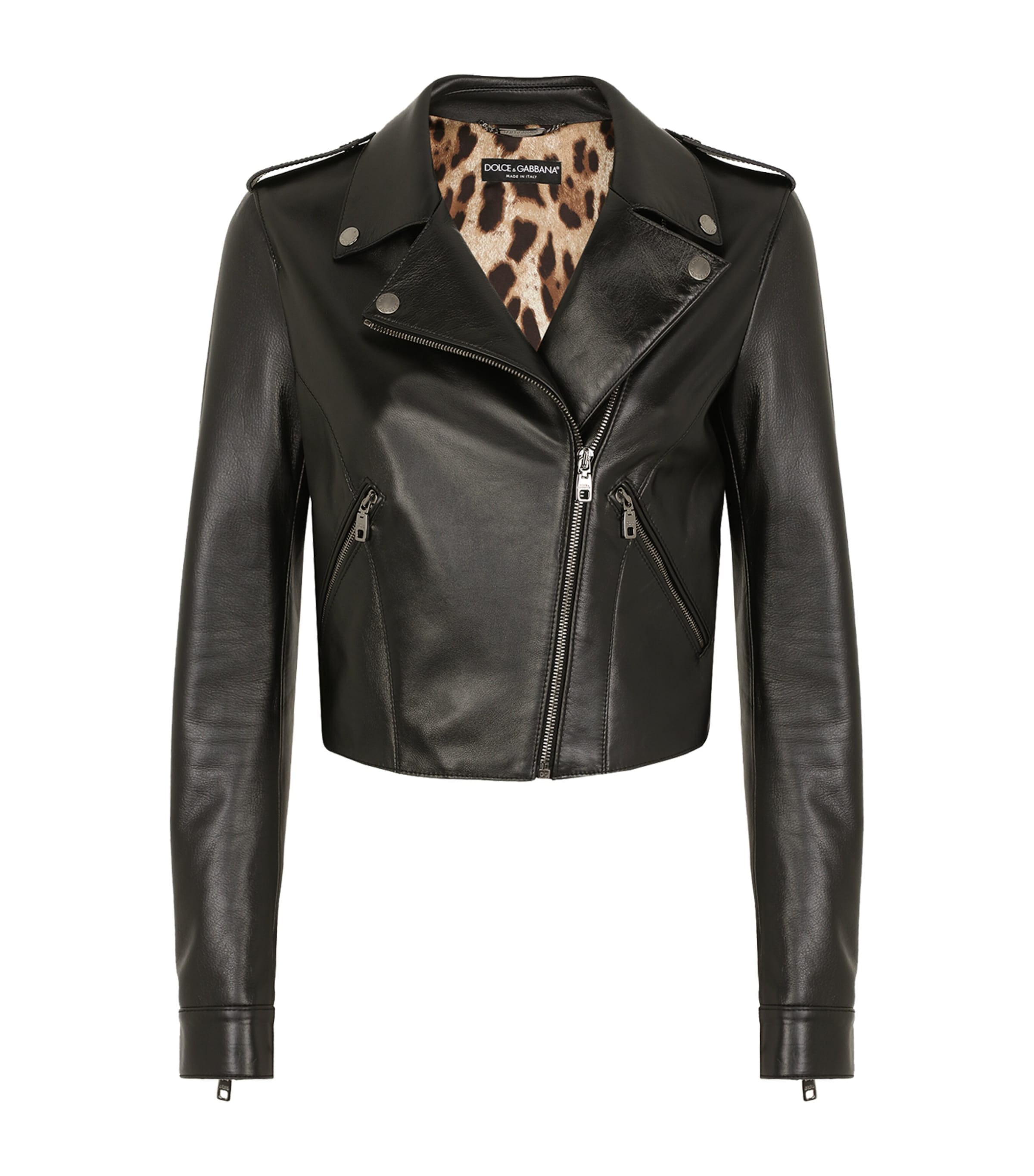 Dolce & Gabbana Leather Biker Jacket