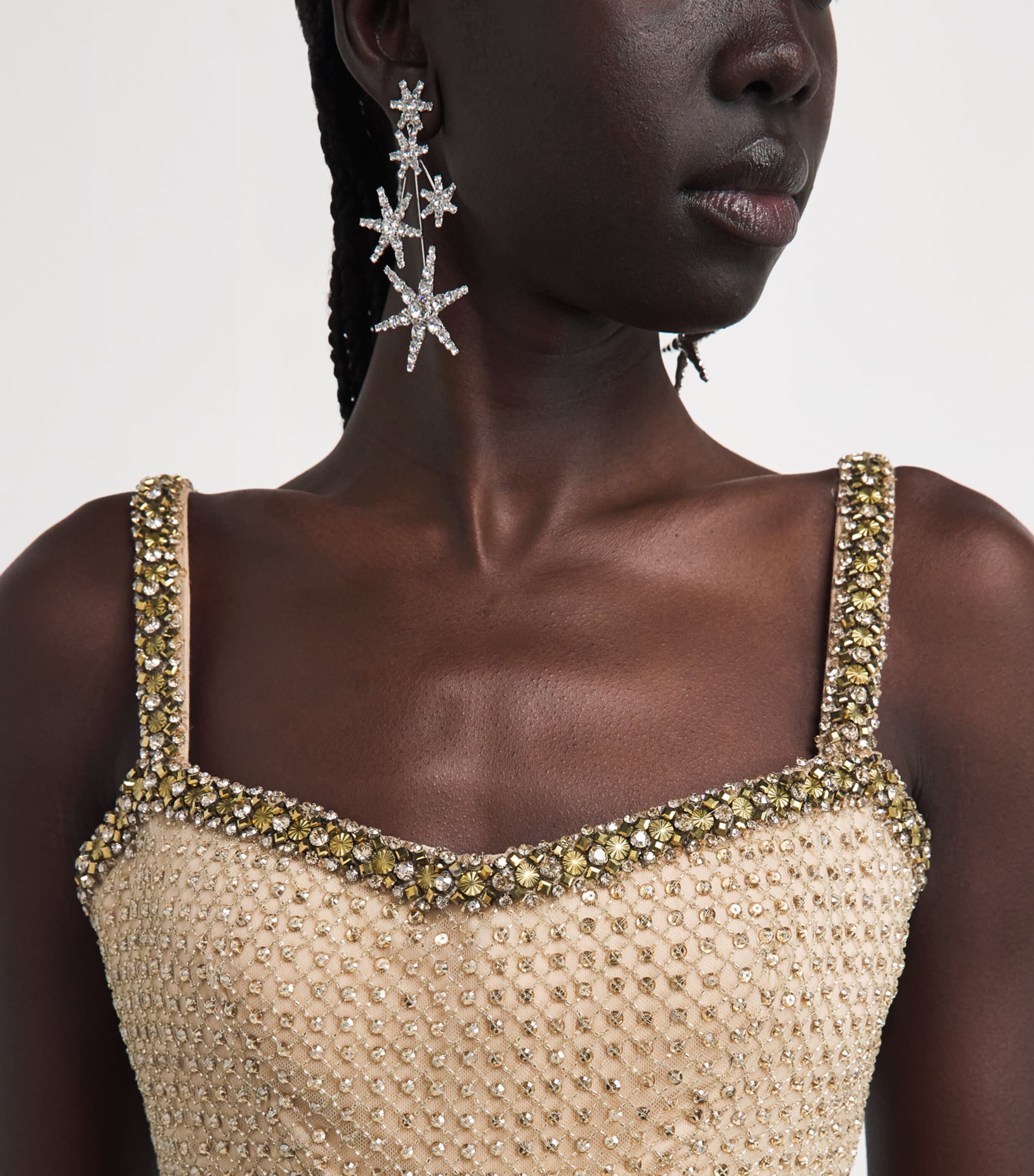 Jenny Packham Womens Only You Column Gown Illusion Image 3