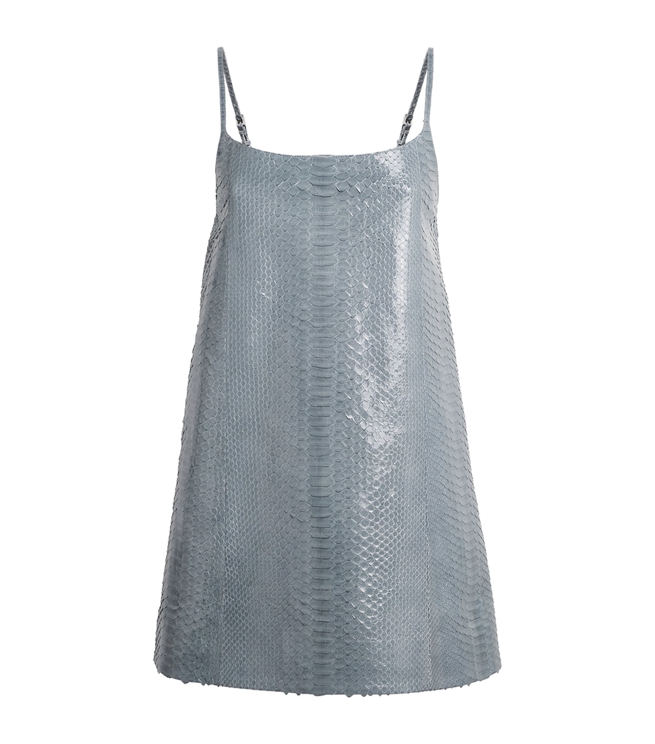Alaïa Womens Snakeskin Mini Dress Orage Image 1