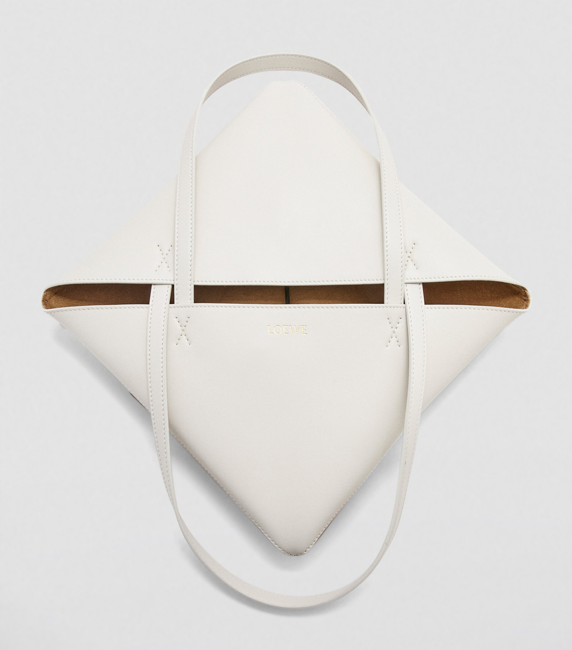 LOEWE White Medium Leather Puzzle Fold Tote Bag | Harrods US