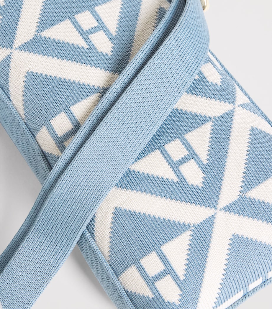 Harrods Geo Jacquard Phone Pouch Multi Print Image 3