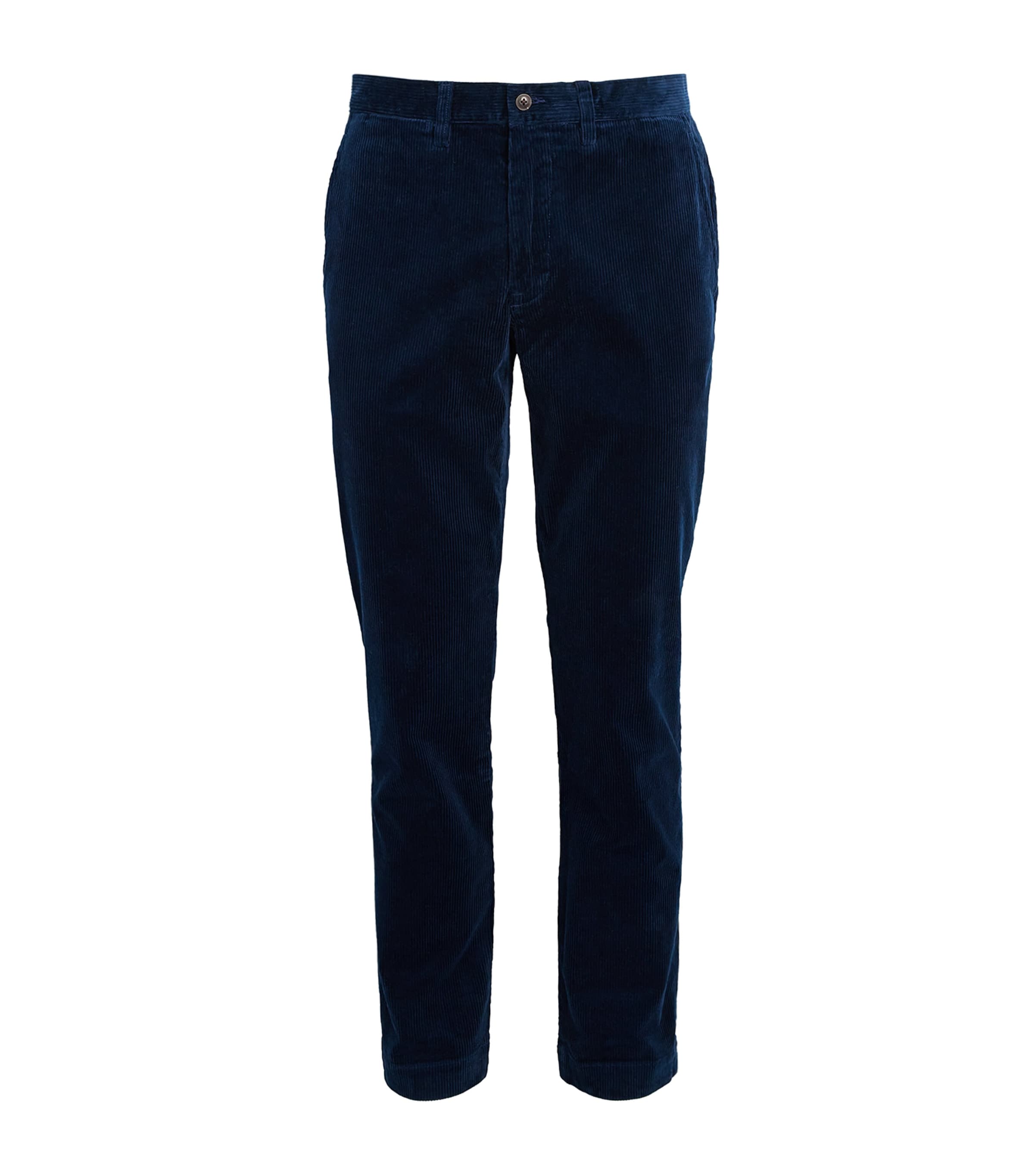 Polo Ralph Lauren Corduroy Slim Trousers In Blue