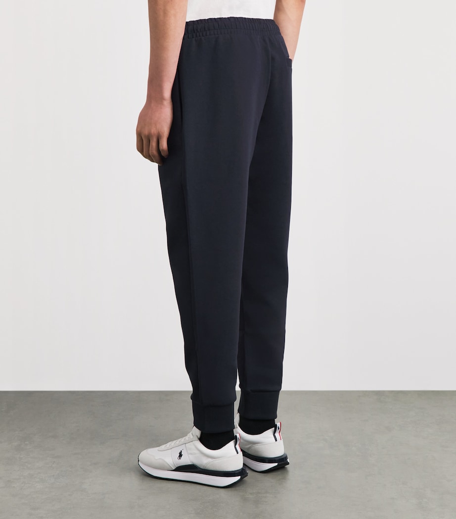 BOSS Mens Stretch-Cotton Cuffed Sweatpants Dark Blue Image 5