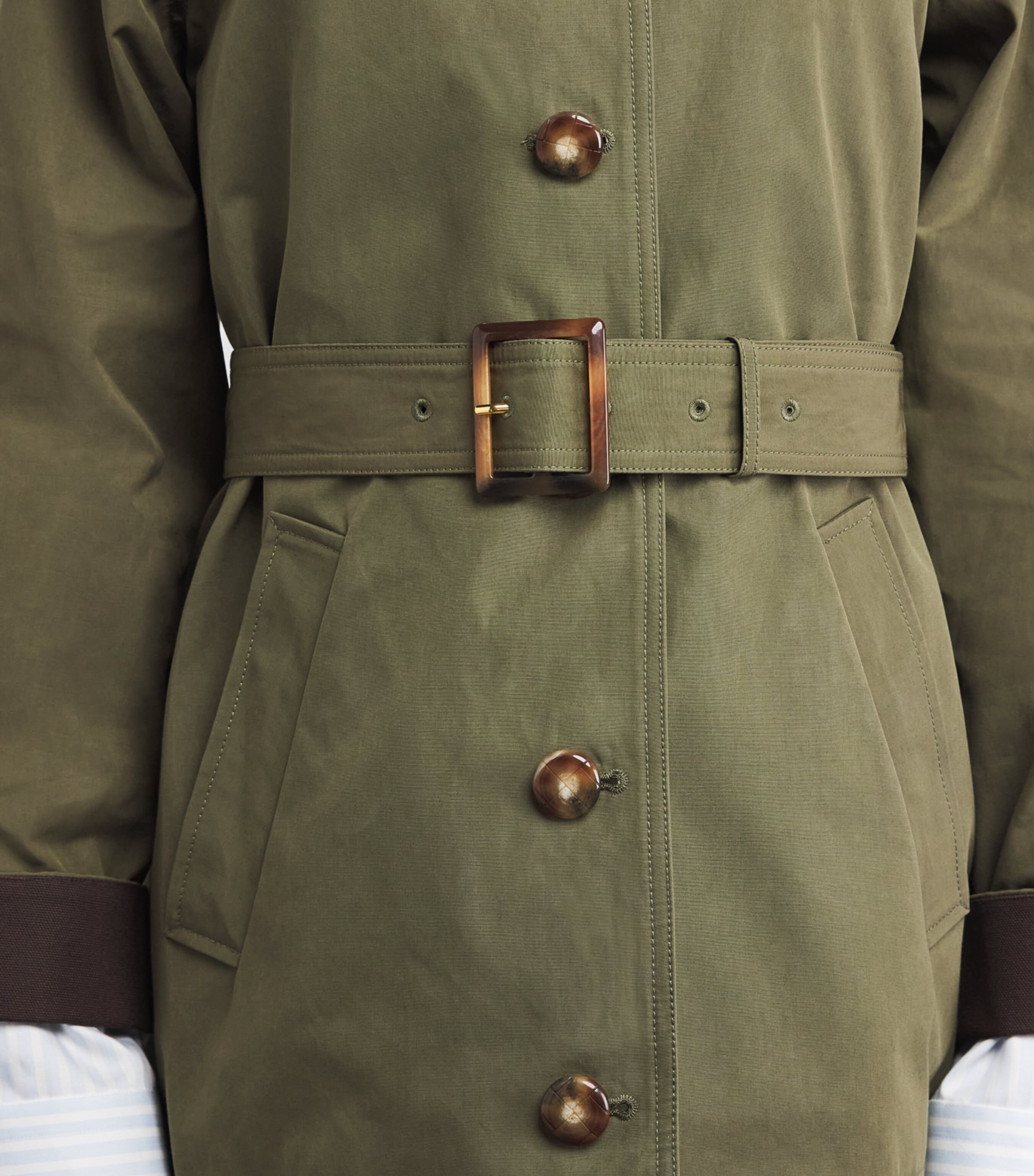 Veronica Beard Womens Water-Resistant Langham Dickey Coat Stone Army Image 3