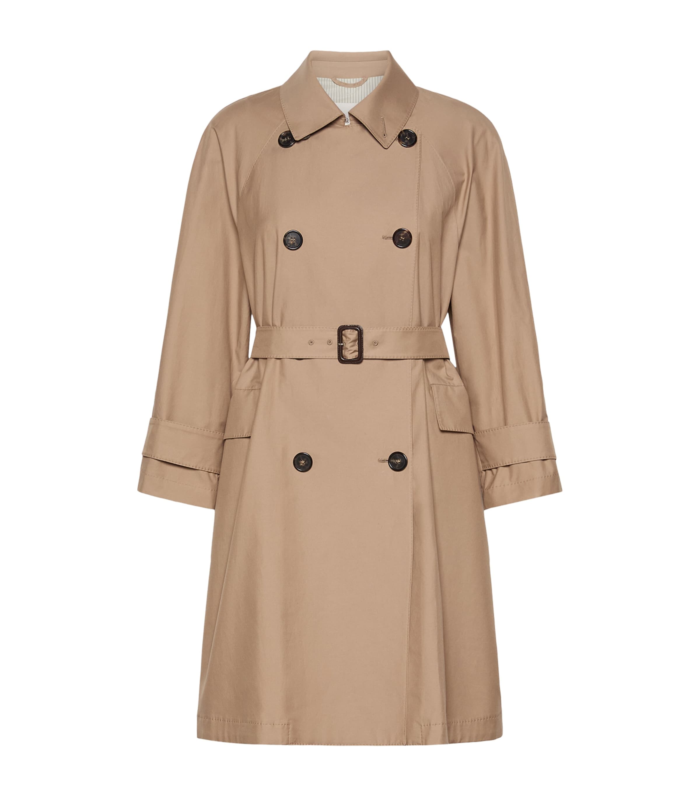 Max Mara Womens Water-Repellent  Short Trench Coat Camel Image 1