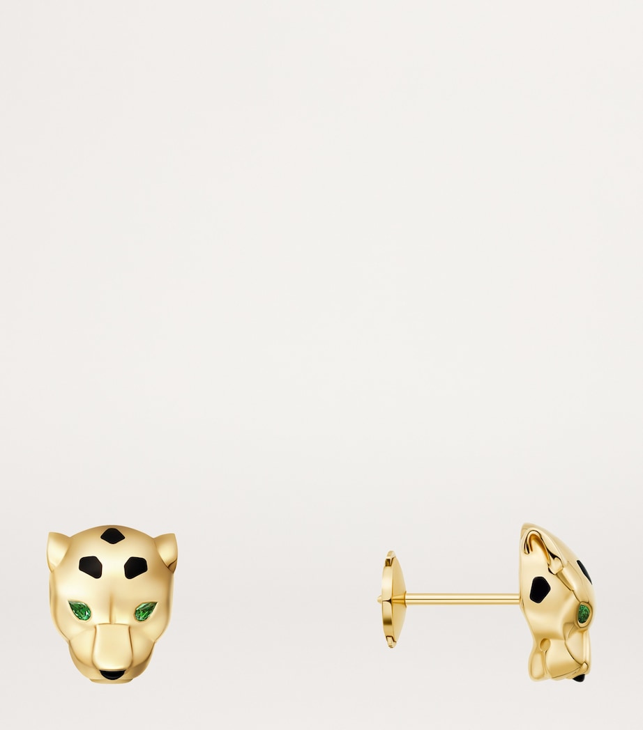 Yellow Gold, Tsavorite and Onyx Panthère de Cartier Earrings YELLOW GOLD Image 2