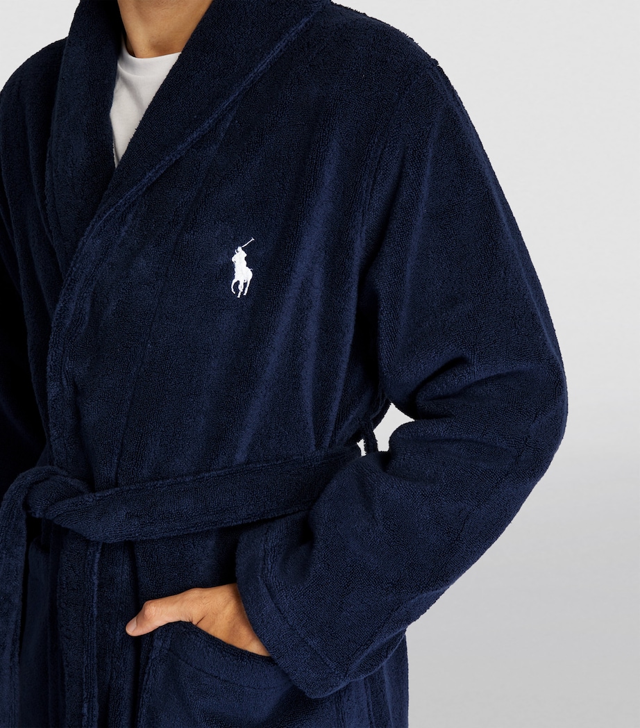 Polo Pony Bath Robe CRUISE NAVY Image 4