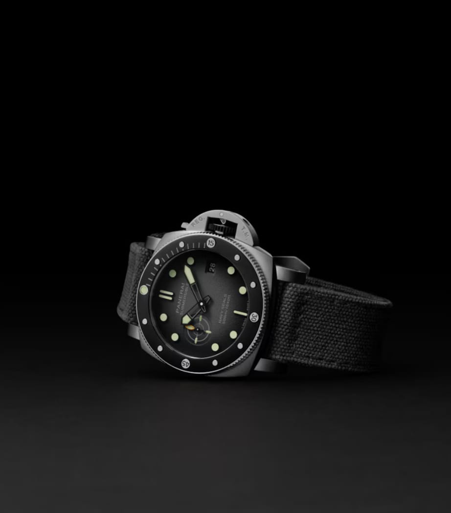 Panerai Stainless Steel Submersible Navy Seals Watch 44mm Black Image 3