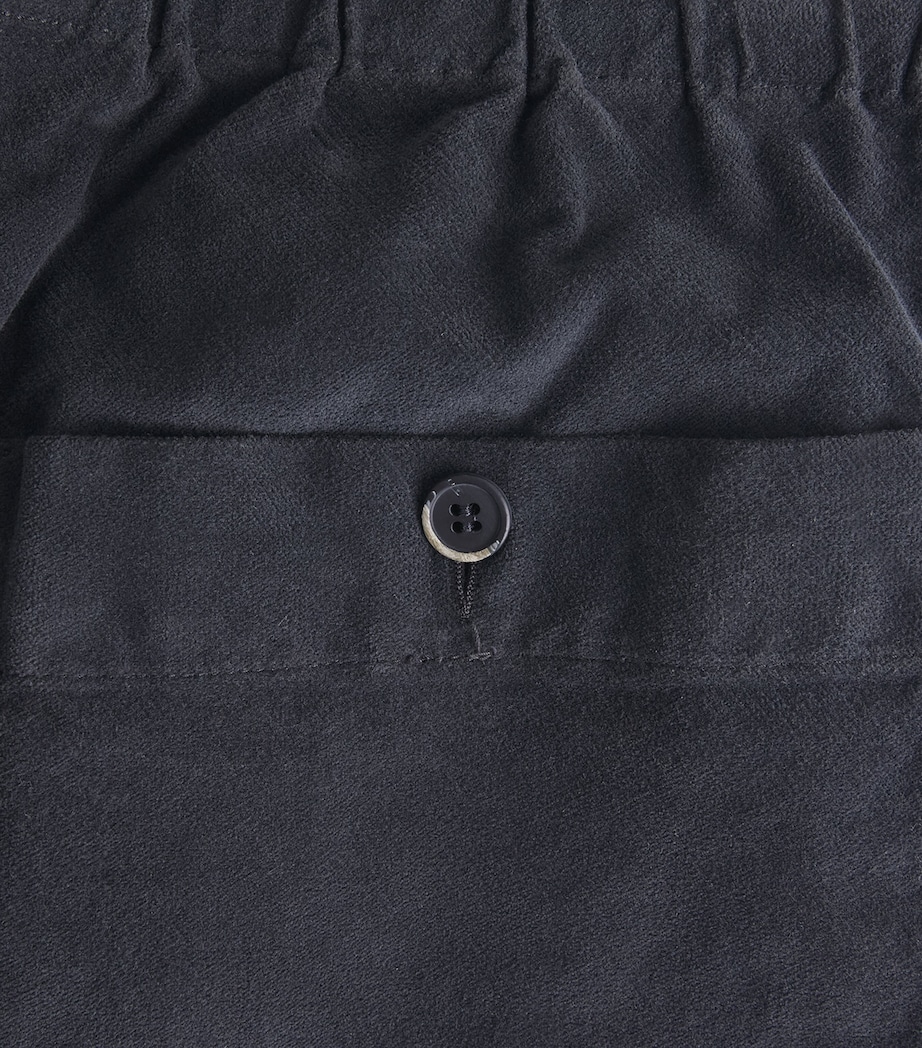 Barena Mens Stretch-Cotton Pleated Straight Trousers Piombo Image 6