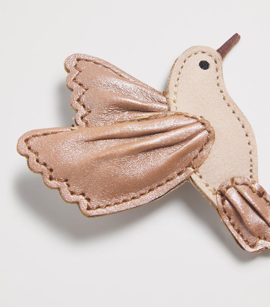 Leather Hummingbird Hair Clip LE203CLAY MTLLC LTHR Image 3