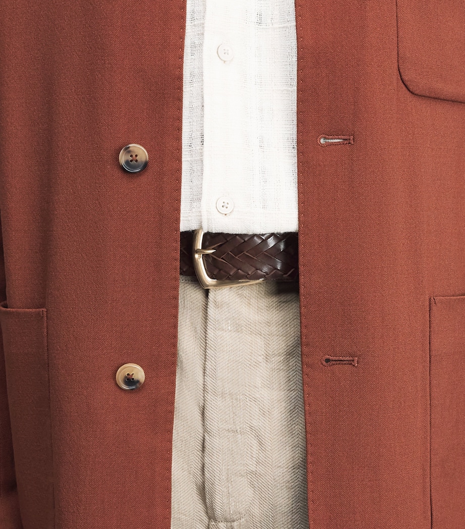 Elliot Rhodes Leather Braided Belt T Moro Image 2