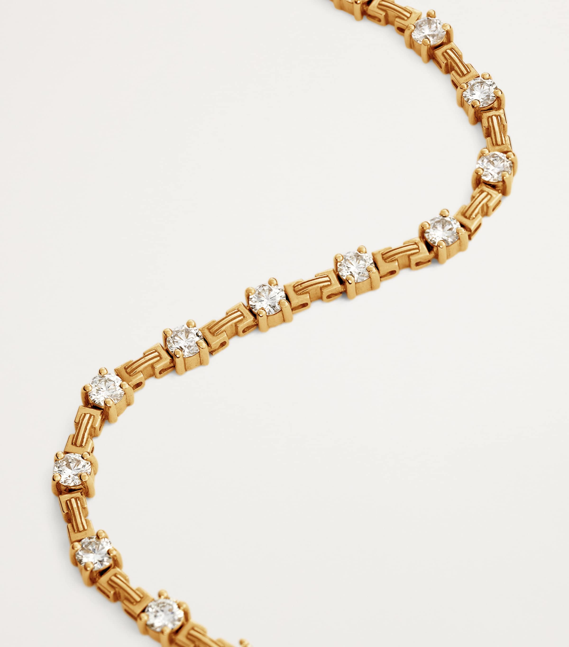 Yellow Gold and Diamond Pirouette Tennis Necklace YELLOW GOLD Image 3