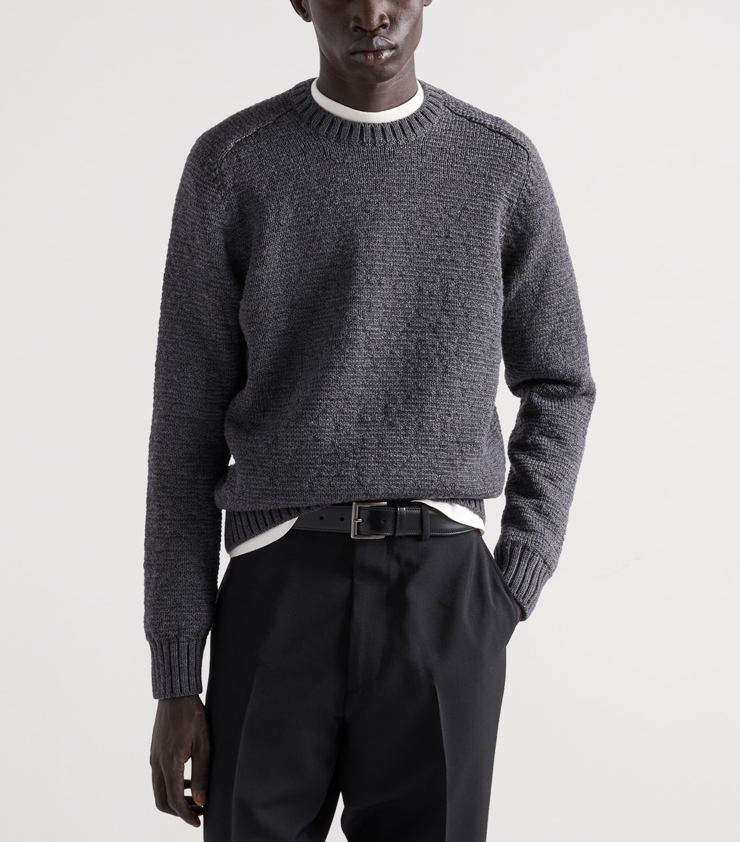 Prada Mens Wool Sweater Grey Image 4