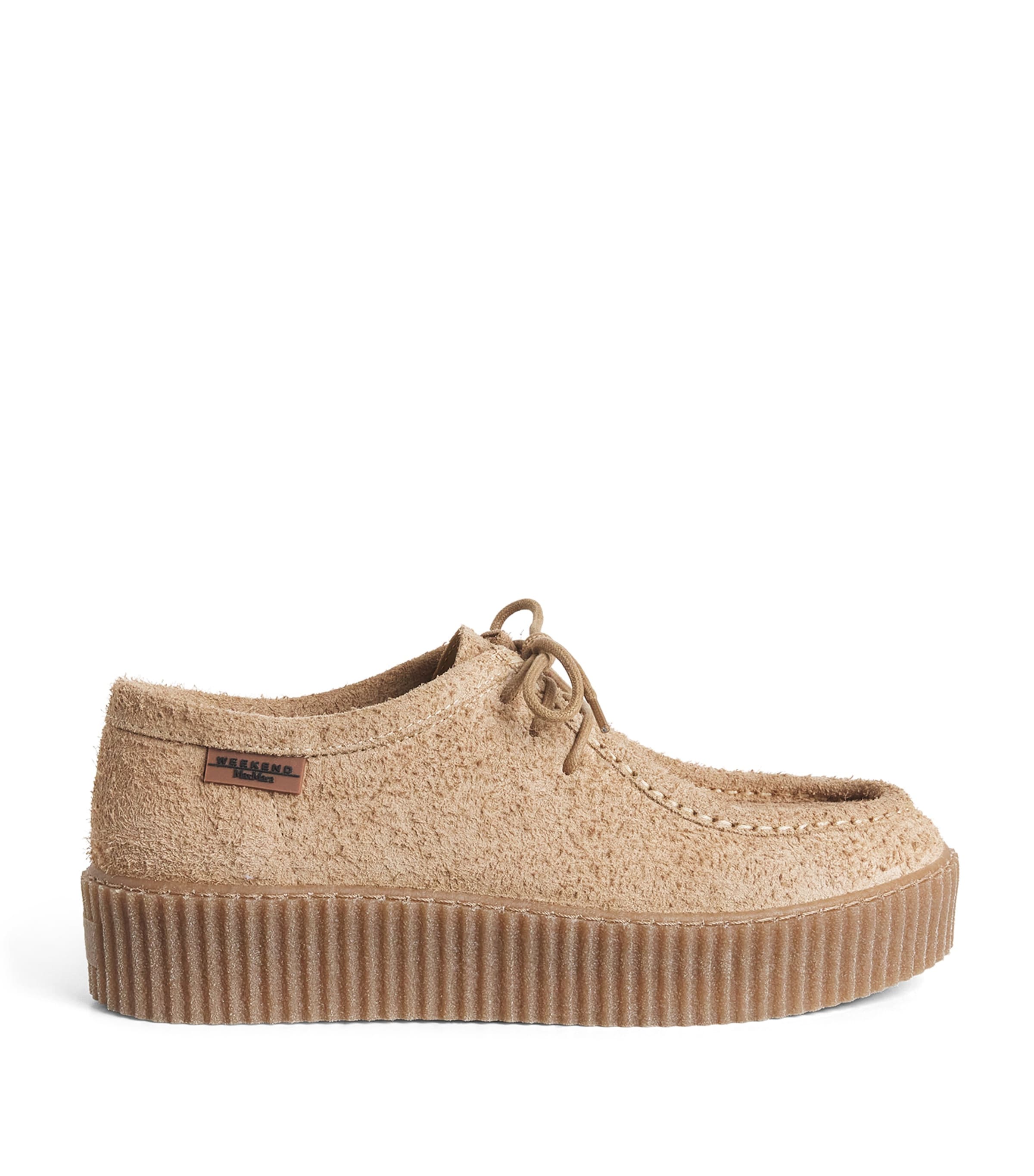 Weekend Max Mara Suede Ankle Boots In Sand
