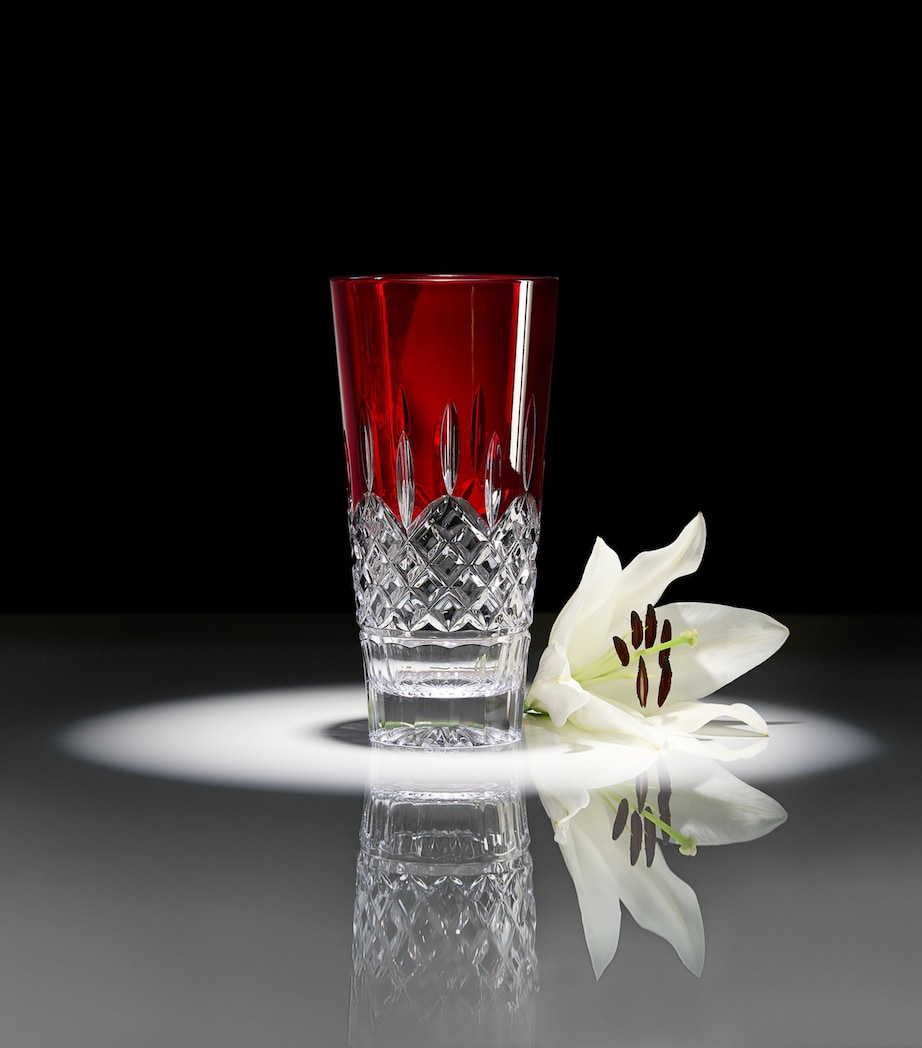 Crystal Lismore Red Vase (25cm) RED Image 2