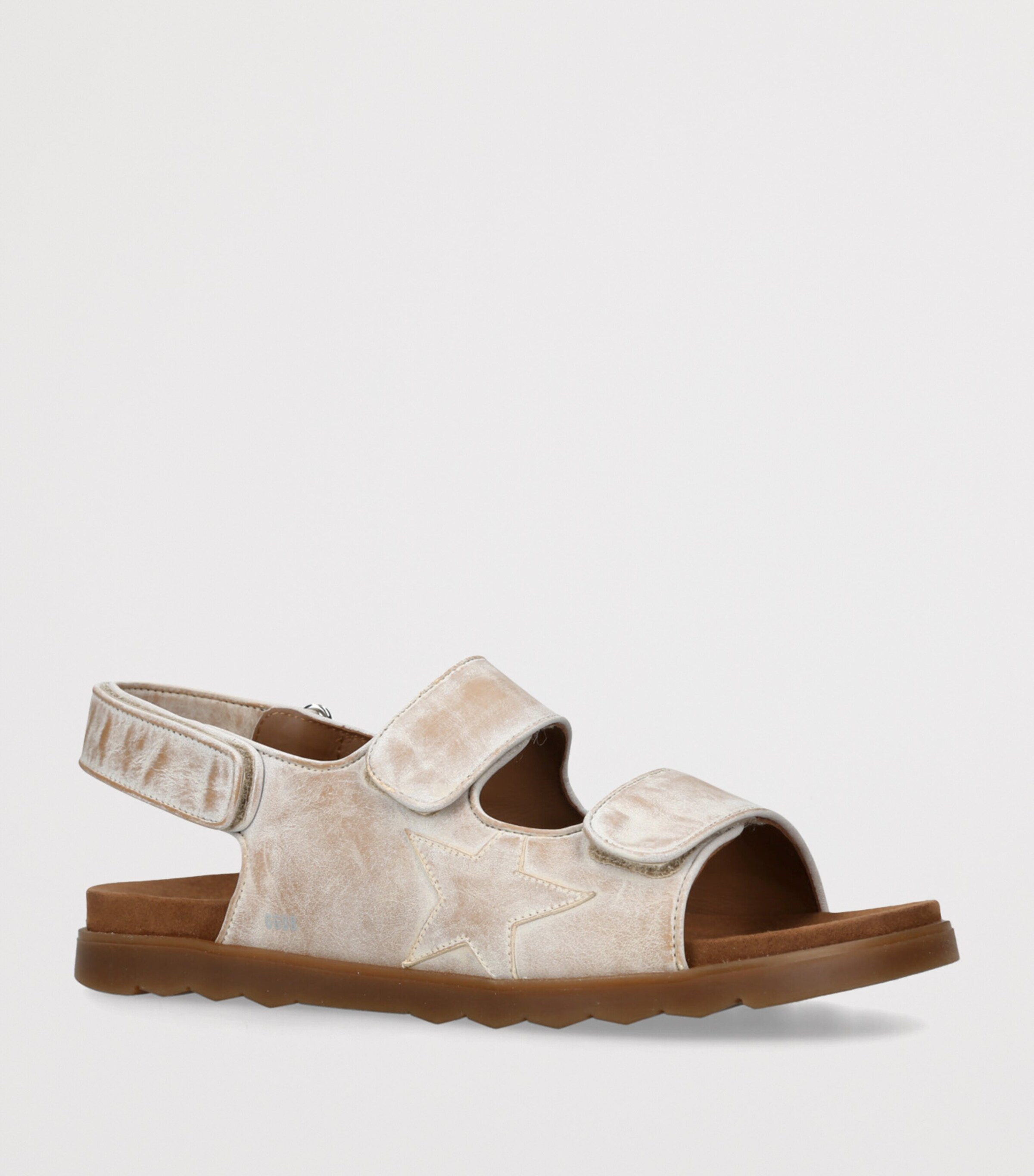 Golden Goose Leather Noa Sporty Sandals Beige Image 3