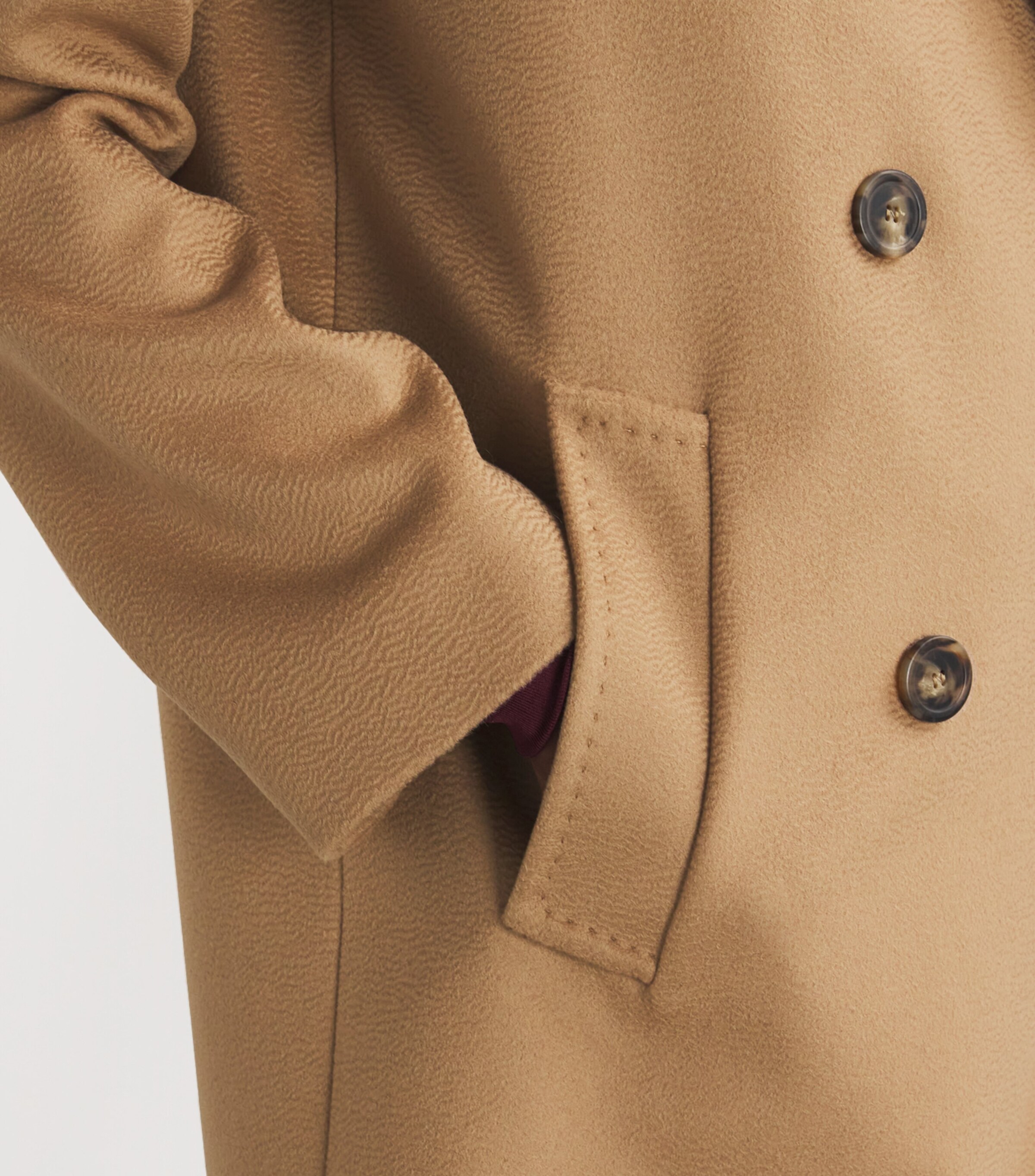 Wool Double-Breasted Coat CAMEL Image 6