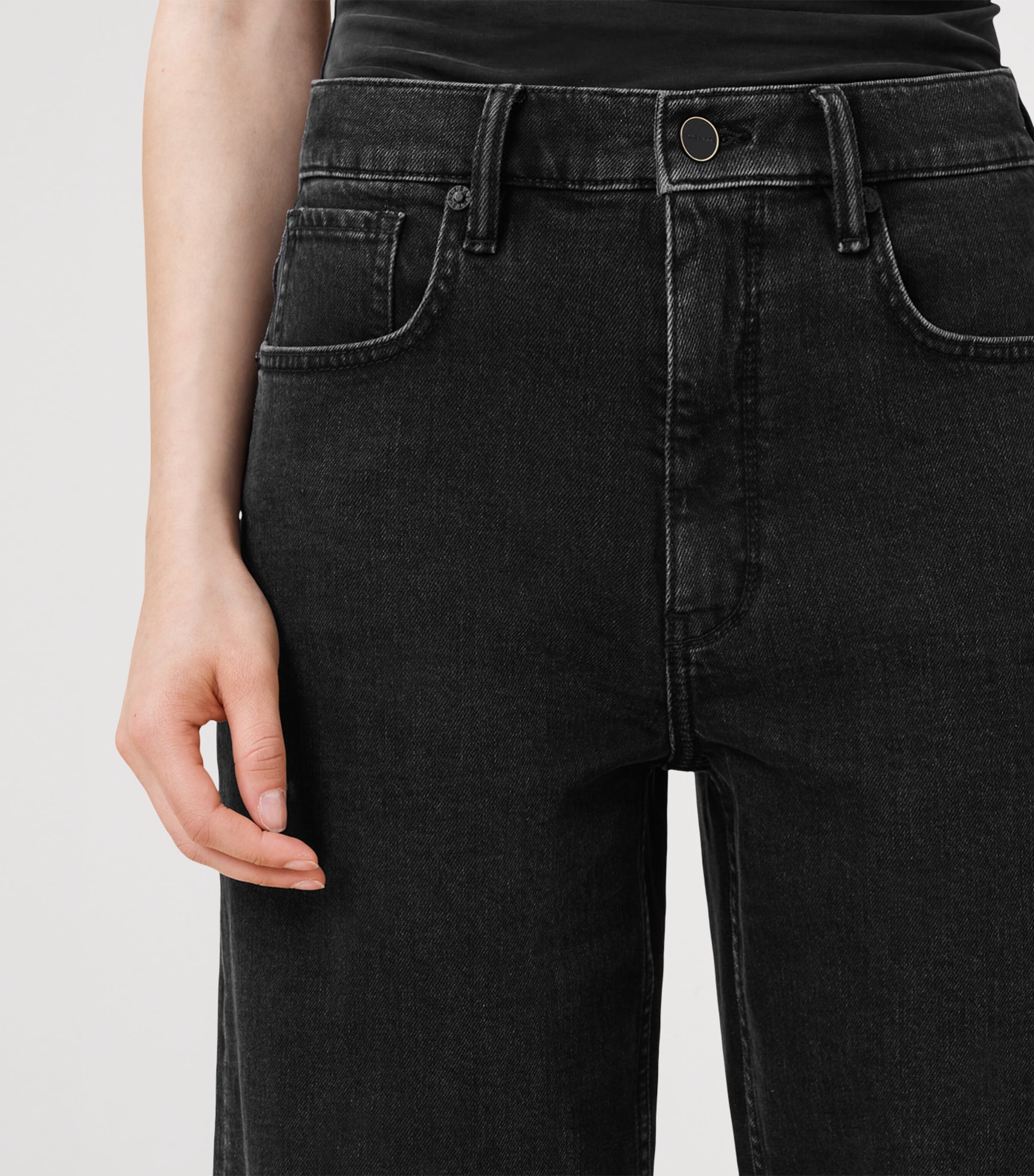 Sadie Barrel-Leg Jeans WASHED BLACK Image 8