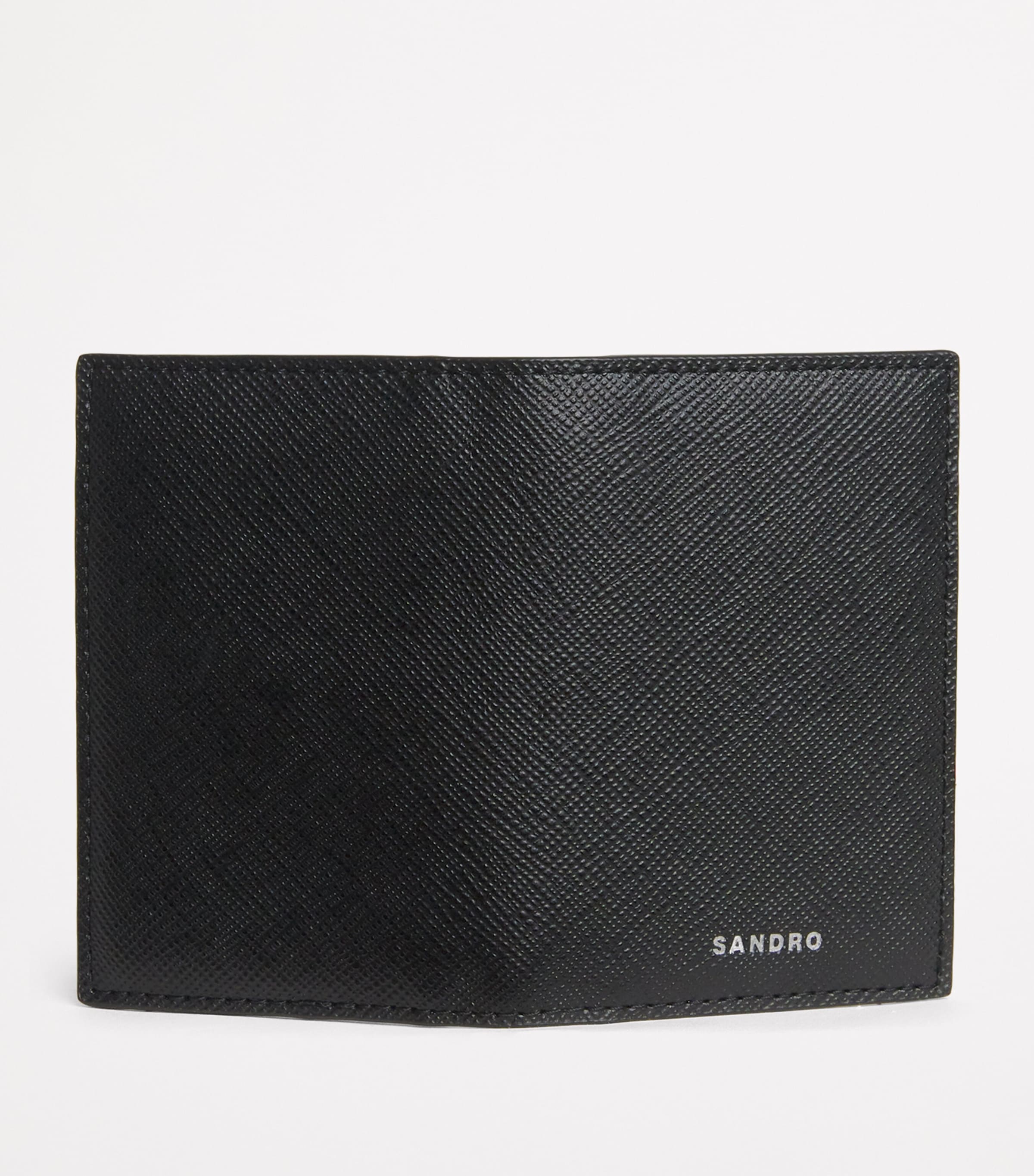 Faux Leather Bifold Card Holder BLACK Image 3