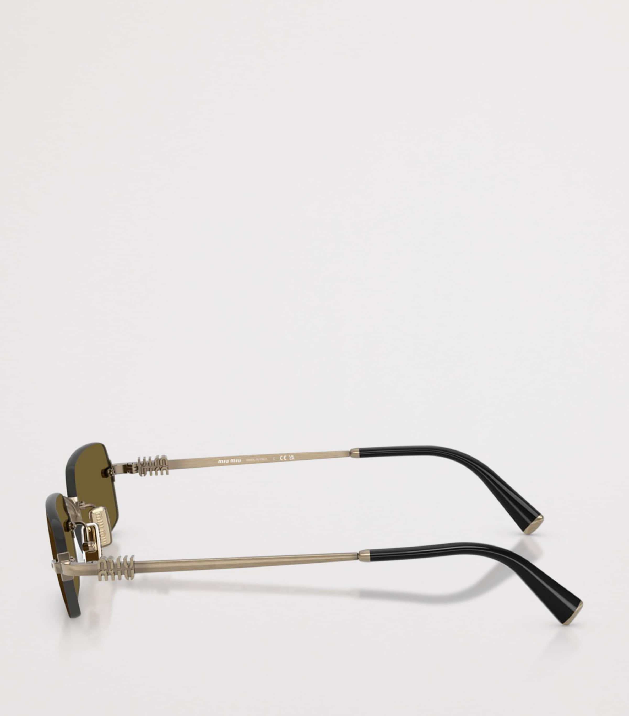 Metal Rectangular Sunglasses 26C09Z Image 3